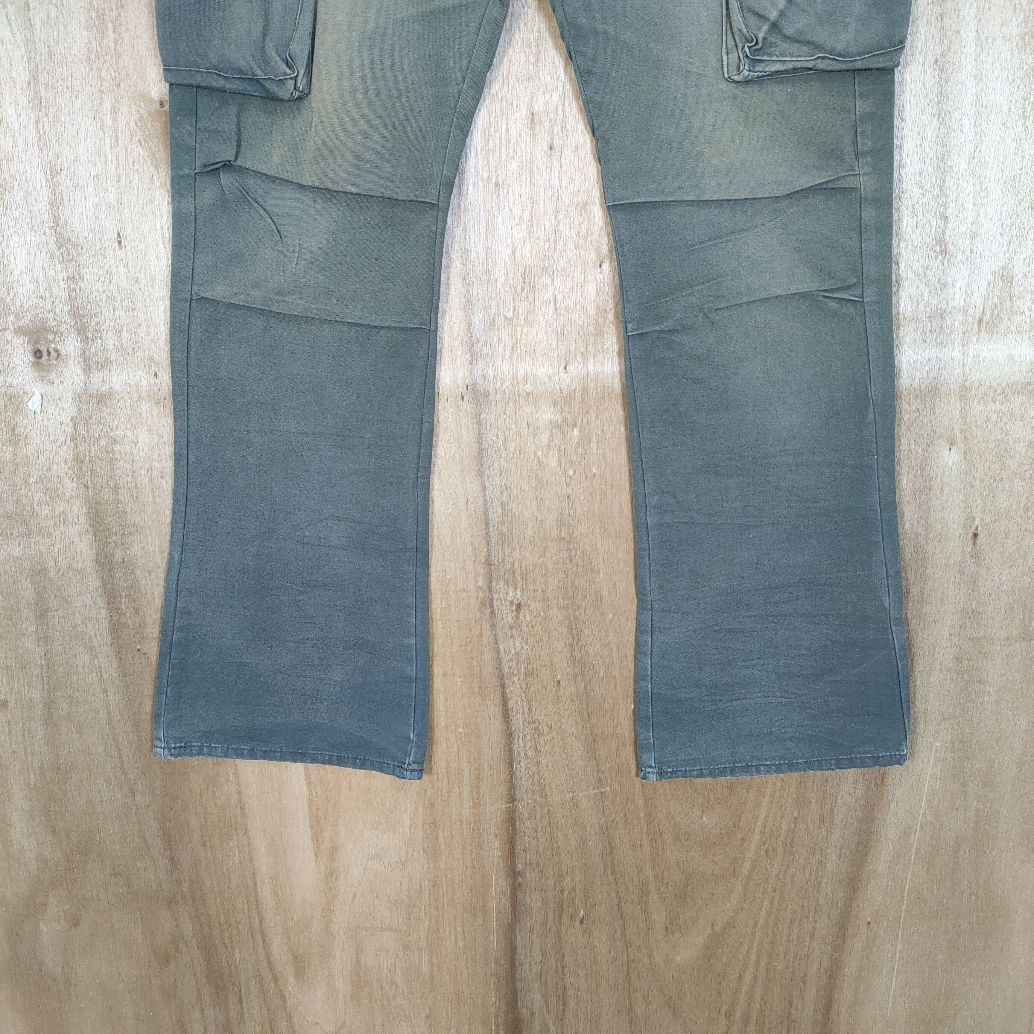 Japanese Brand × Vintage VINTAGE SMP FADED BOOTCUT FLARE CARGO PANTS Size US 32 / EU 48 - 3 Thumbnail