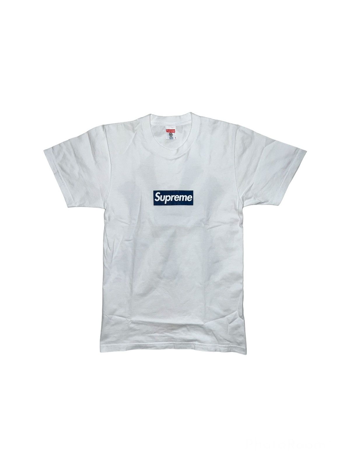 Image of New York Yankees x Supreme Yankees Box Logo Tee in White, Men's (Size Small)