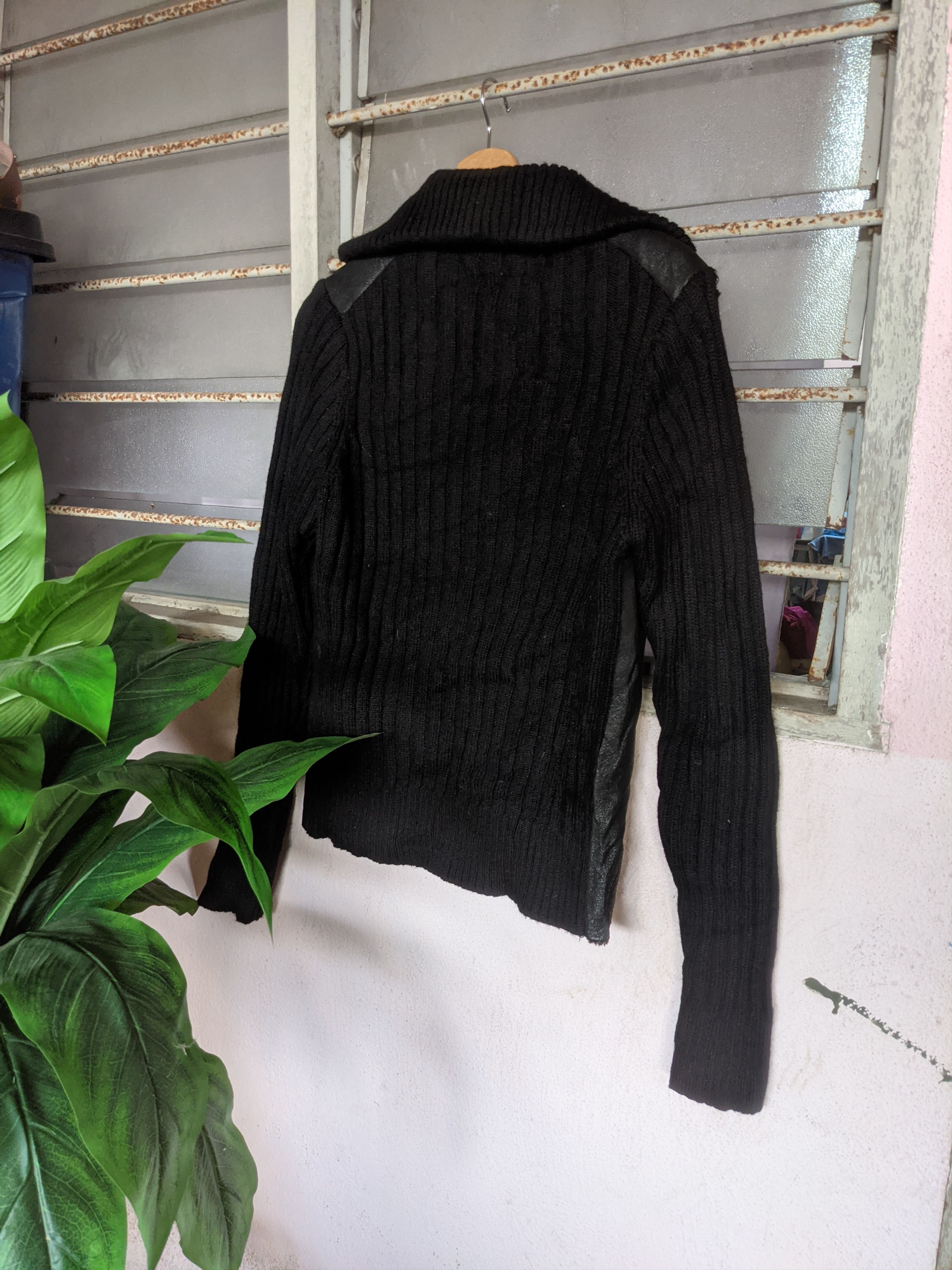 Designer × JOSEPH HOMME ⚡️Rare⚡️ Joseph Homme Leather Knit Sweater Size M / US 6-8 / IT 42-44 - 2 Thumbnail