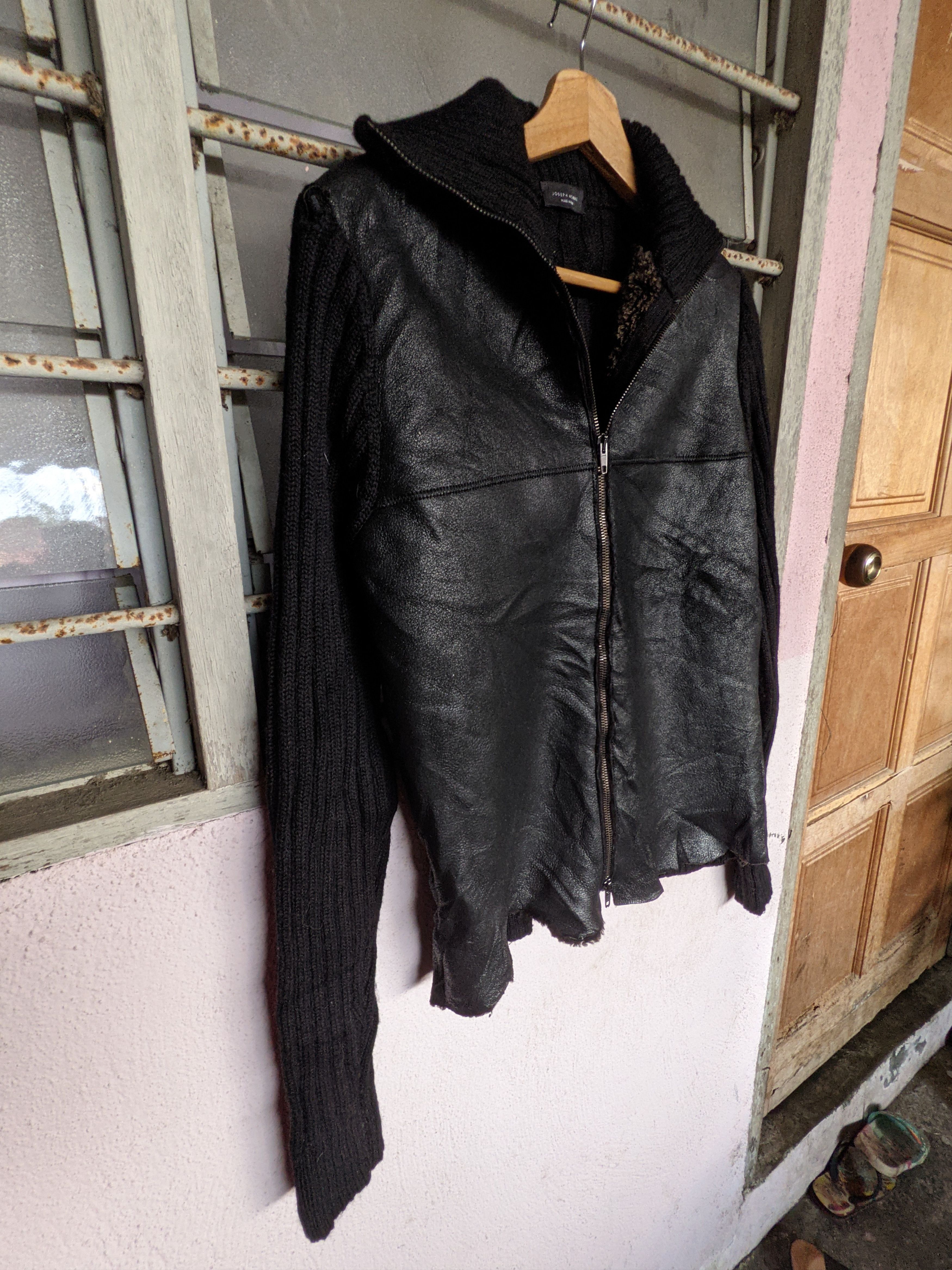 Designer × JOSEPH HOMME ⚡️Rare⚡️ Joseph Homme Leather Knit Sweater Size M / US 6-8 / IT 42-44 - 3 Thumbnail