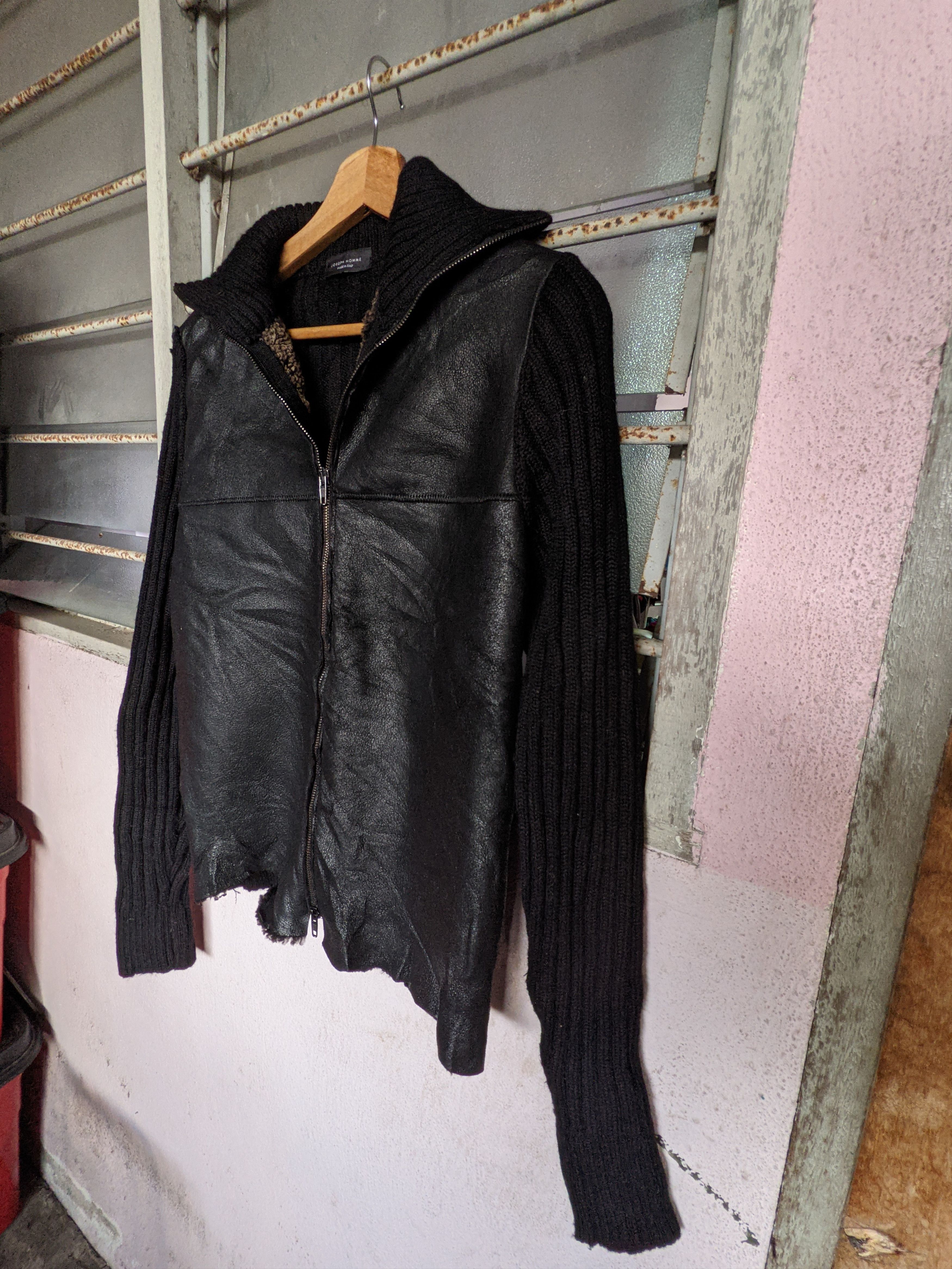 Designer × JOSEPH HOMME ⚡️Rare⚡️ Joseph Homme Leather Knit Sweater Size M / US 6-8 / IT 42-44 - 4 Thumbnail