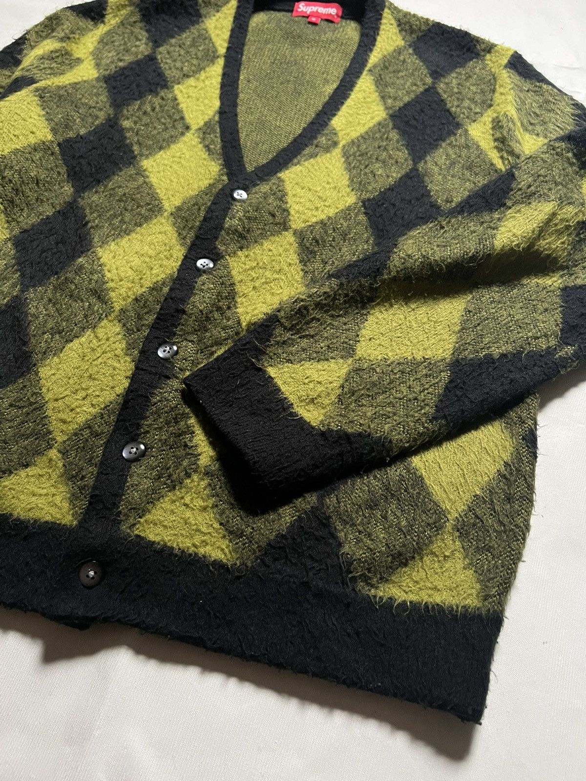 Supreme Supreme Argyle Brushed Cardigan Size US M / EU 48-50 / 2 - 3 Thumbnail