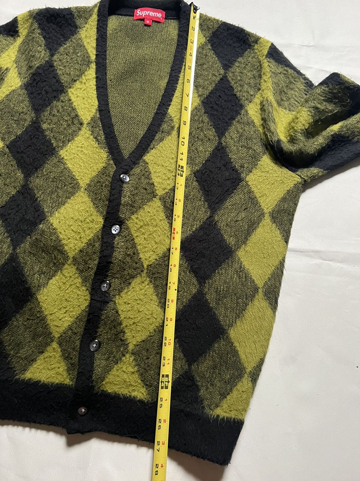 Supreme Supreme Argyle Brushed Cardigan Size US M / EU 48-50 / 2 - 5 Thumbnail
