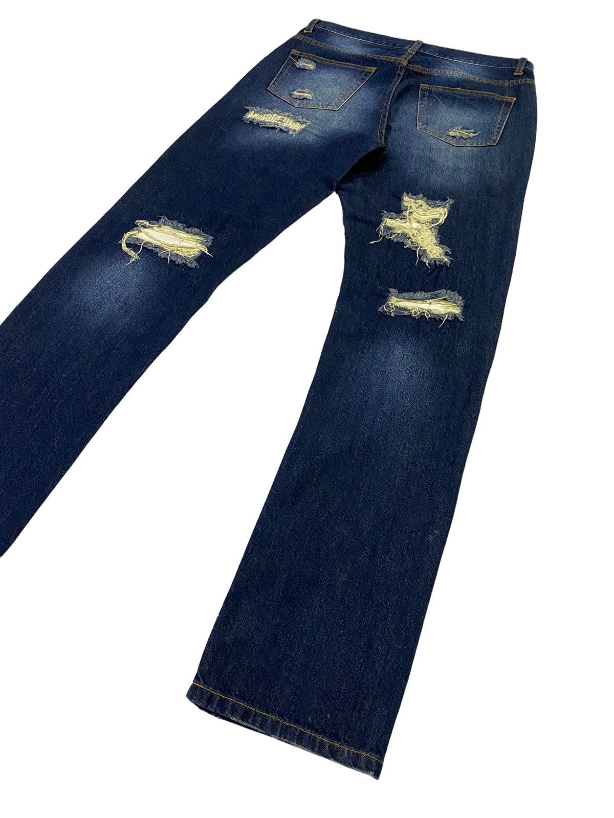 Japanese Brand Nice Design‼️“NYLAUS” Ripped Distressed Denim Pants Size US 32 / EU 48 - 20 Thumbnail