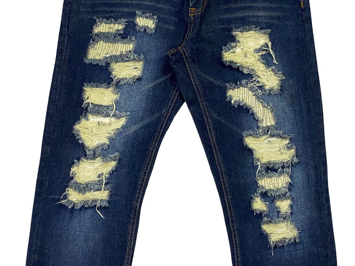 Japanese Brand Nice Design‼️“NYLAUS” Ripped Distressed Denim Pants Size US 32 / EU 48 - 21 Thumbnail