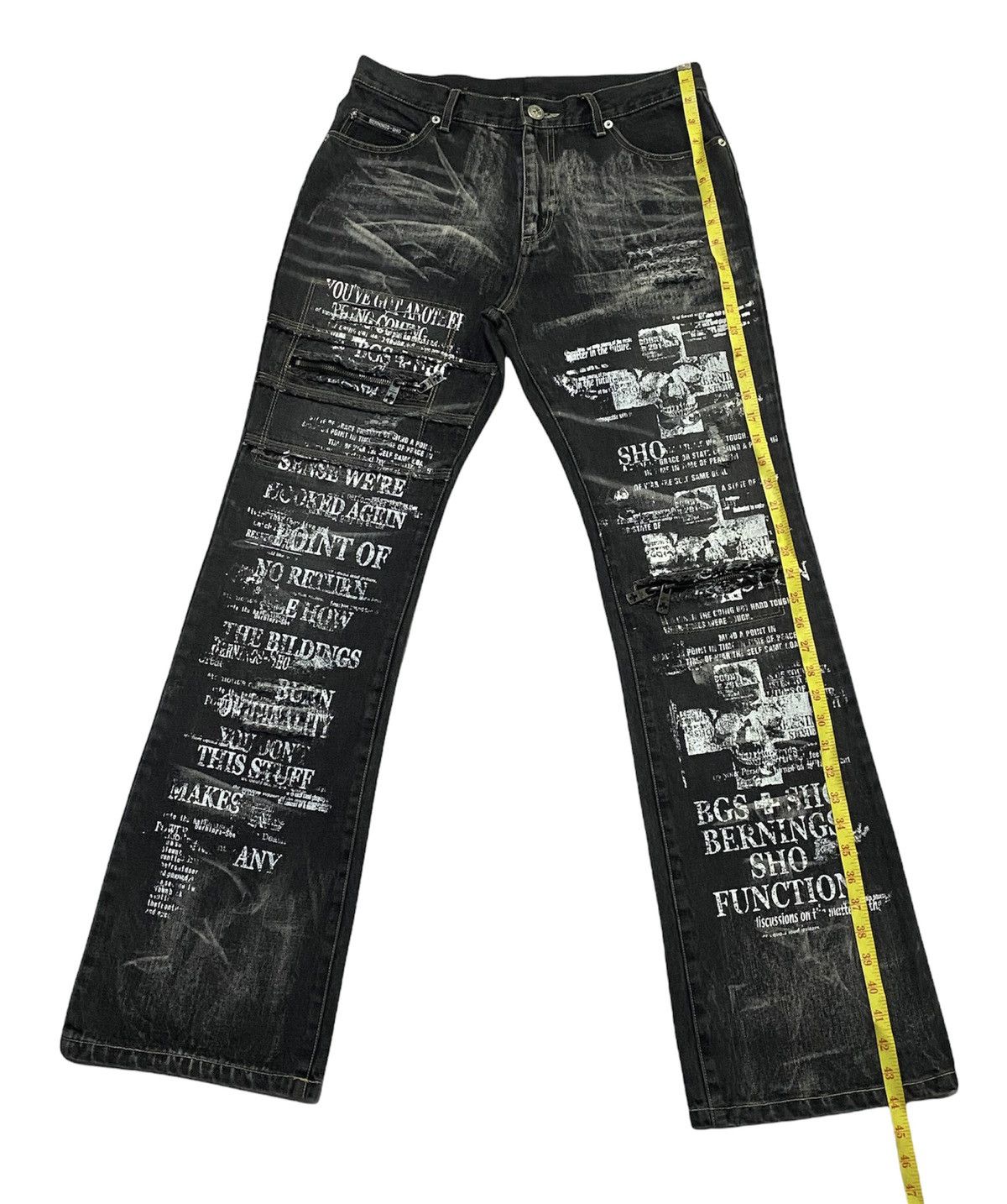 BERNINGS SHO Japanese Brand Bernings-Sho Distressed Punk Design Size US 31 - 5 Thumbnail