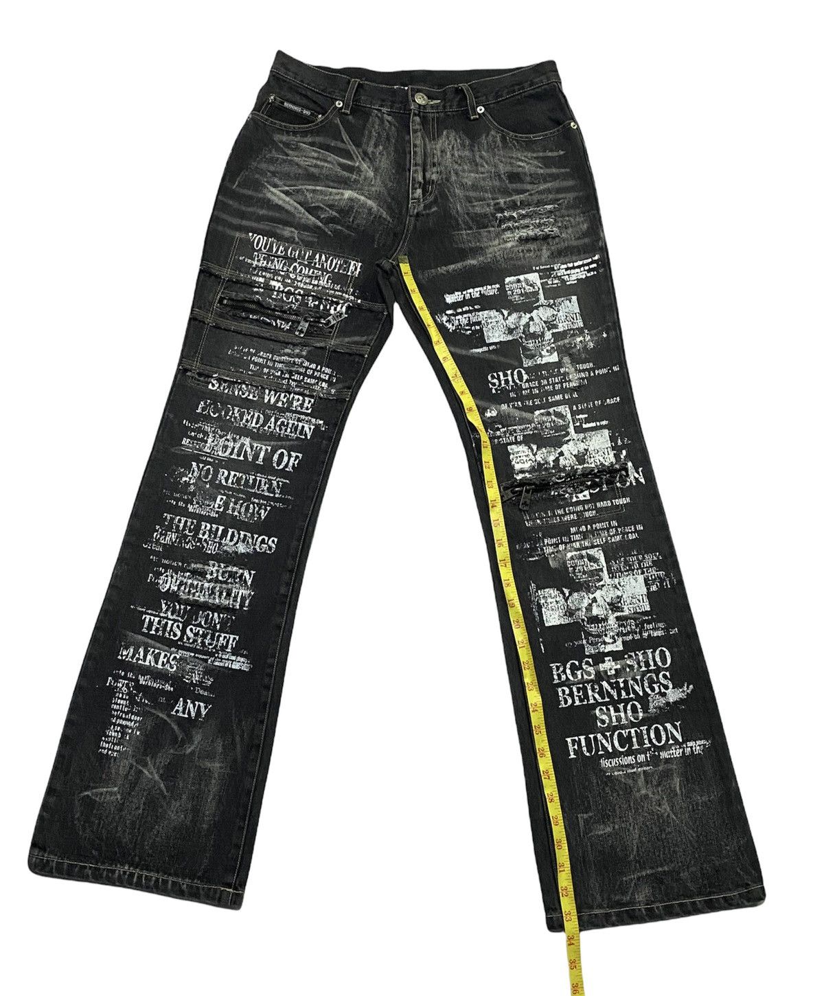 BERNINGS SHO Japanese Brand Bernings-Sho Distressed Punk Design Size US 31 - 6 Thumbnail