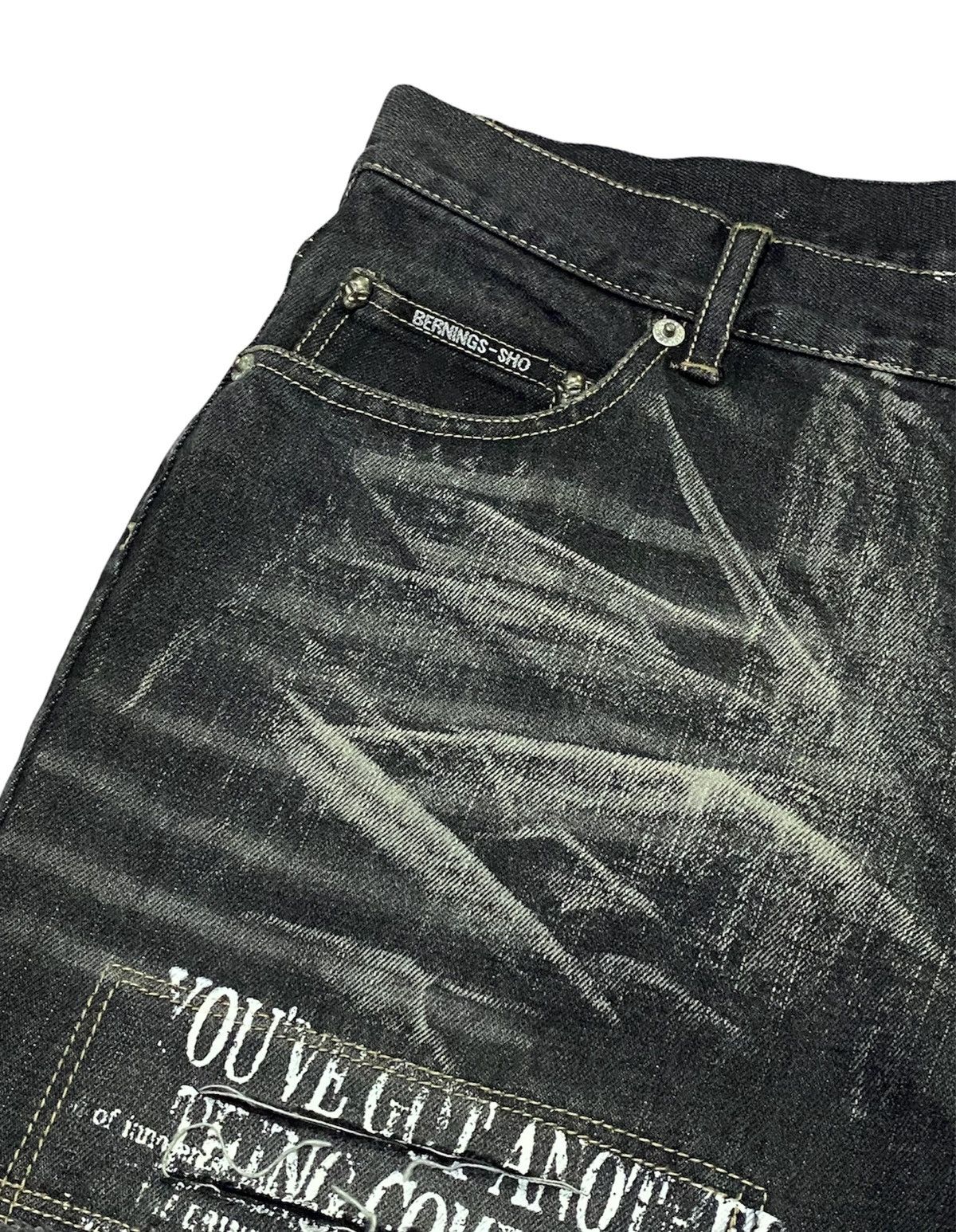 BERNINGS SHO Japanese Brand Bernings-Sho Distressed Punk Design Size US 31 - 21 Thumbnail