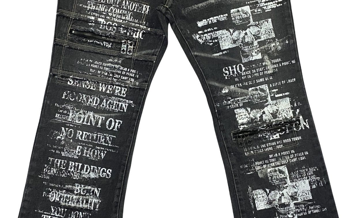 BERNINGS SHO Japanese Brand Bernings-Sho Distressed Punk Design Size US 31 - 23 Thumbnail