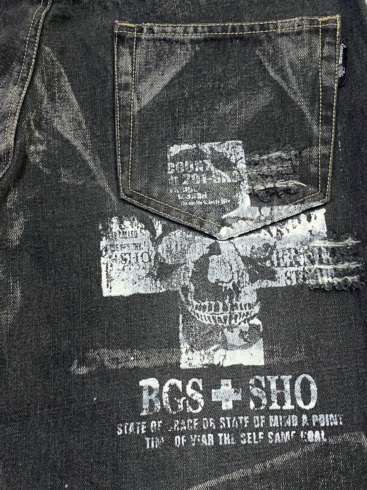 BERNINGS SHO Japanese Brand Bernings-Sho Distressed Punk Design Size US 31 - 19 Thumbnail