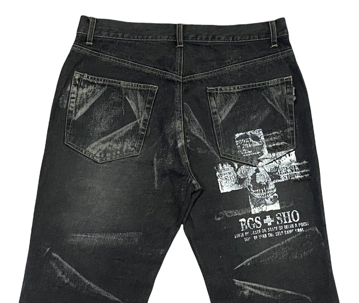BERNINGS SHO Japanese Brand Bernings-Sho Distressed Punk Design Size US 31 - 22 Thumbnail