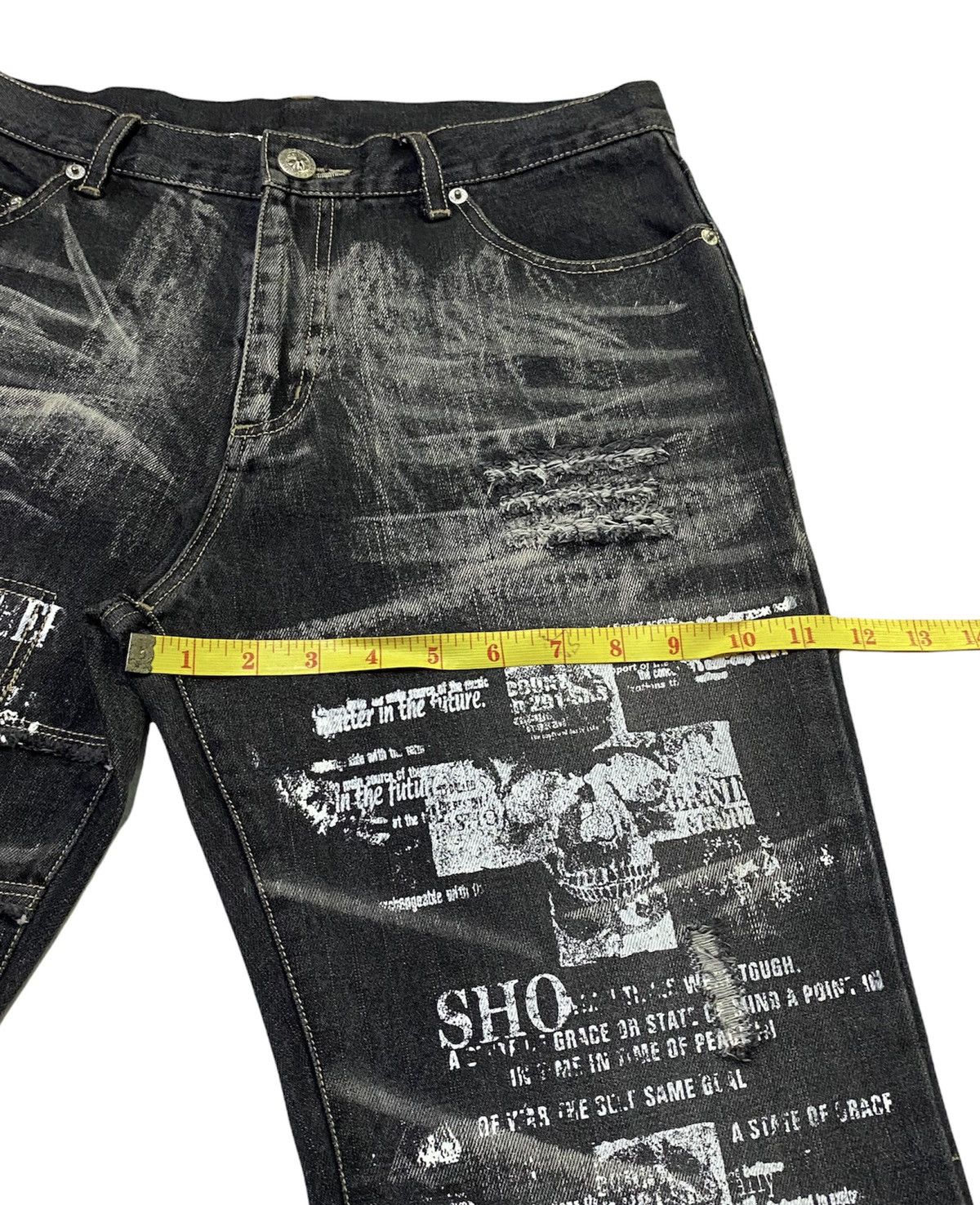 BERNINGS SHO Japanese Brand Bernings-Sho Distressed Punk Design Size US 31 - 7 Thumbnail