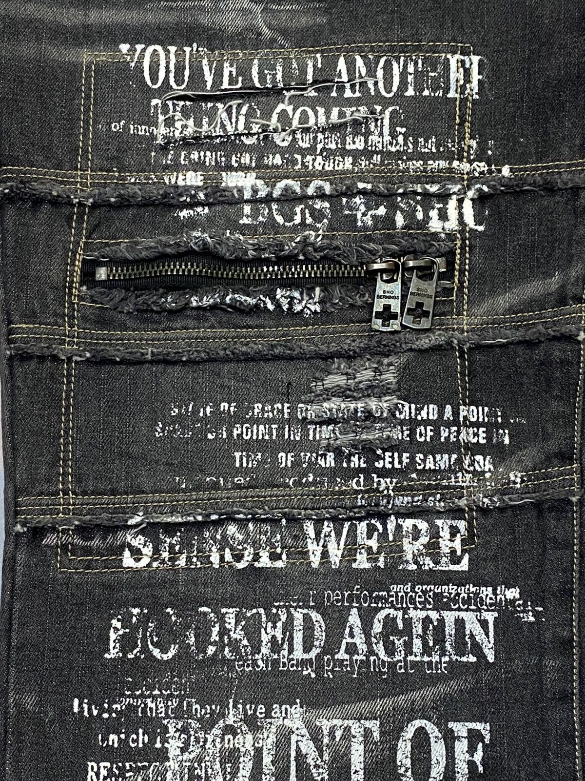 BERNINGS SHO Japanese Brand Bernings-Sho Distressed Punk Design Size US 31 - 17 Thumbnail