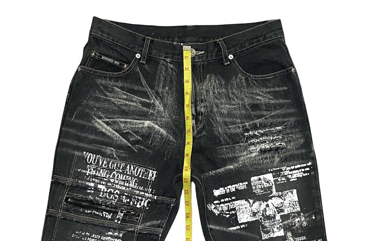 BERNINGS SHO Japanese Brand Bernings-Sho Distressed Punk Design Size US 31 - 4 Thumbnail