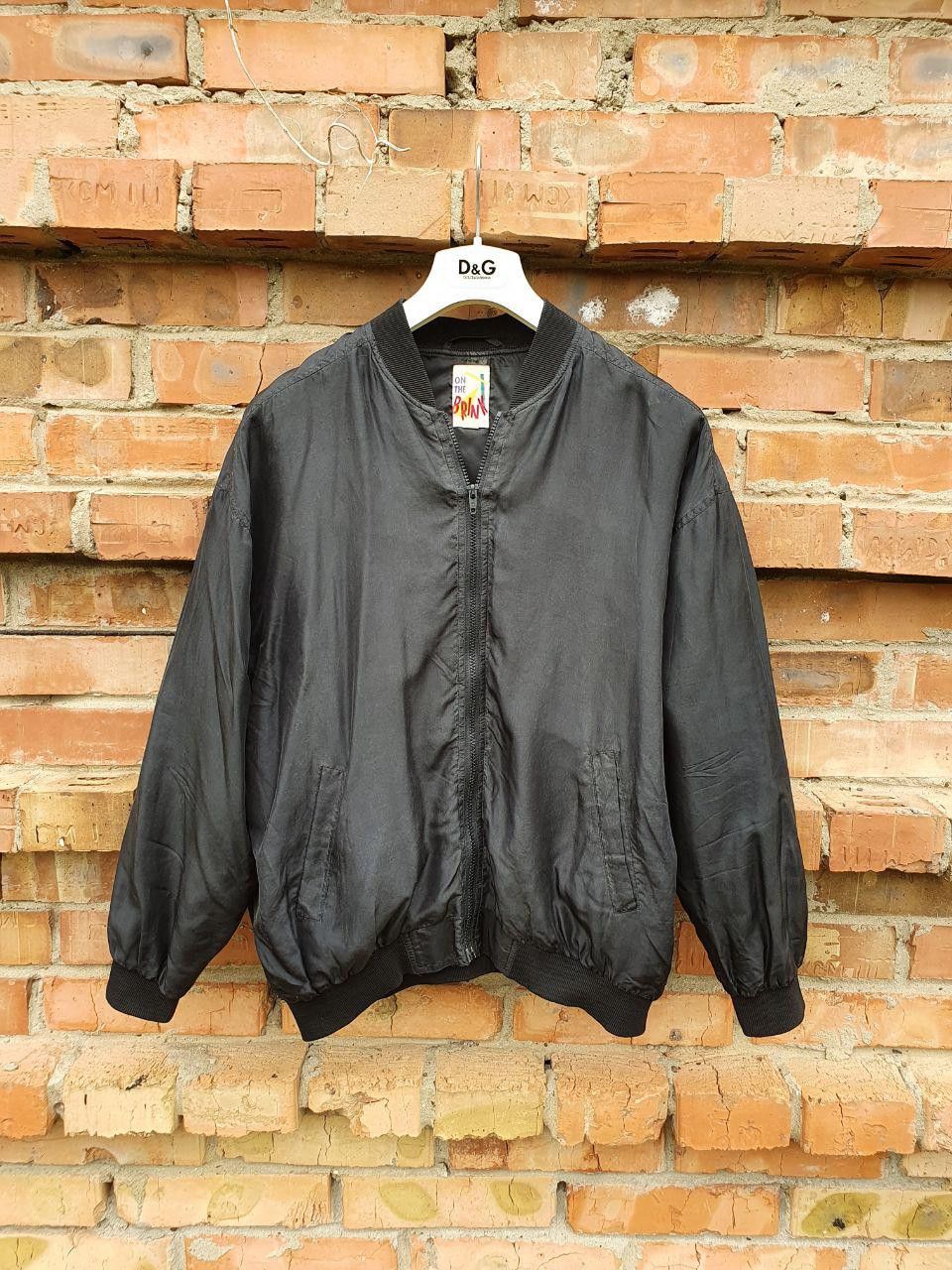 Japanese Brand 80s Silk Bomber Jacket Black On The Brink RICK OWENS Style Size US M / EU 48-50 / 2 - 2 Thumbnail