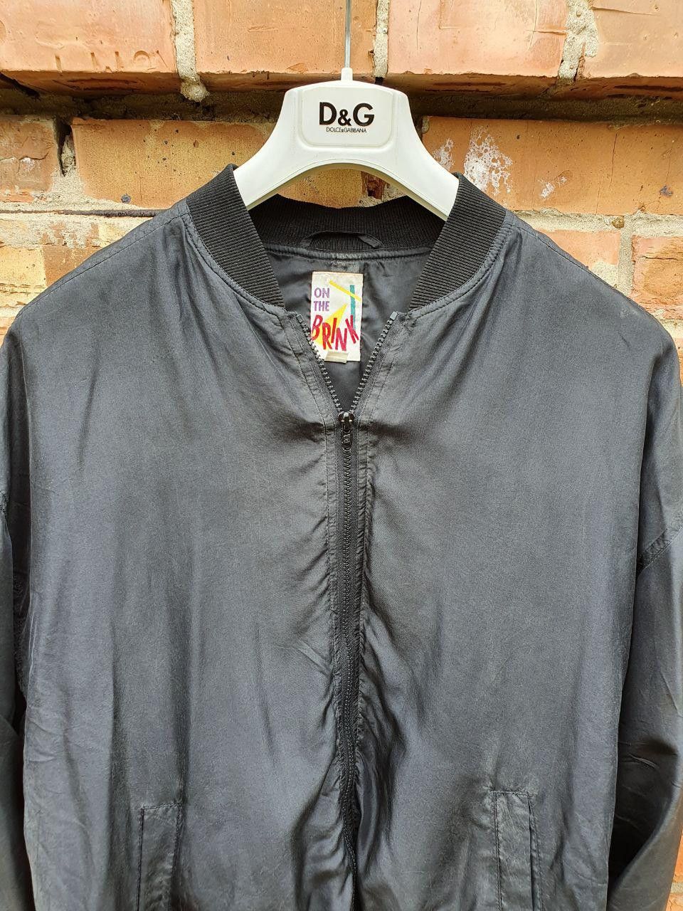Japanese Brand 80s Silk Bomber Jacket Black On The Brink RICK OWENS Style Size US M / EU 48-50 / 2 - 9 Thumbnail