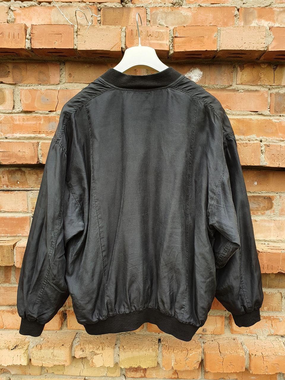 Japanese Brand 80s Silk Bomber Jacket Black On The Brink RICK OWENS Style Size US M / EU 48-50 / 2 - 6 Thumbnail