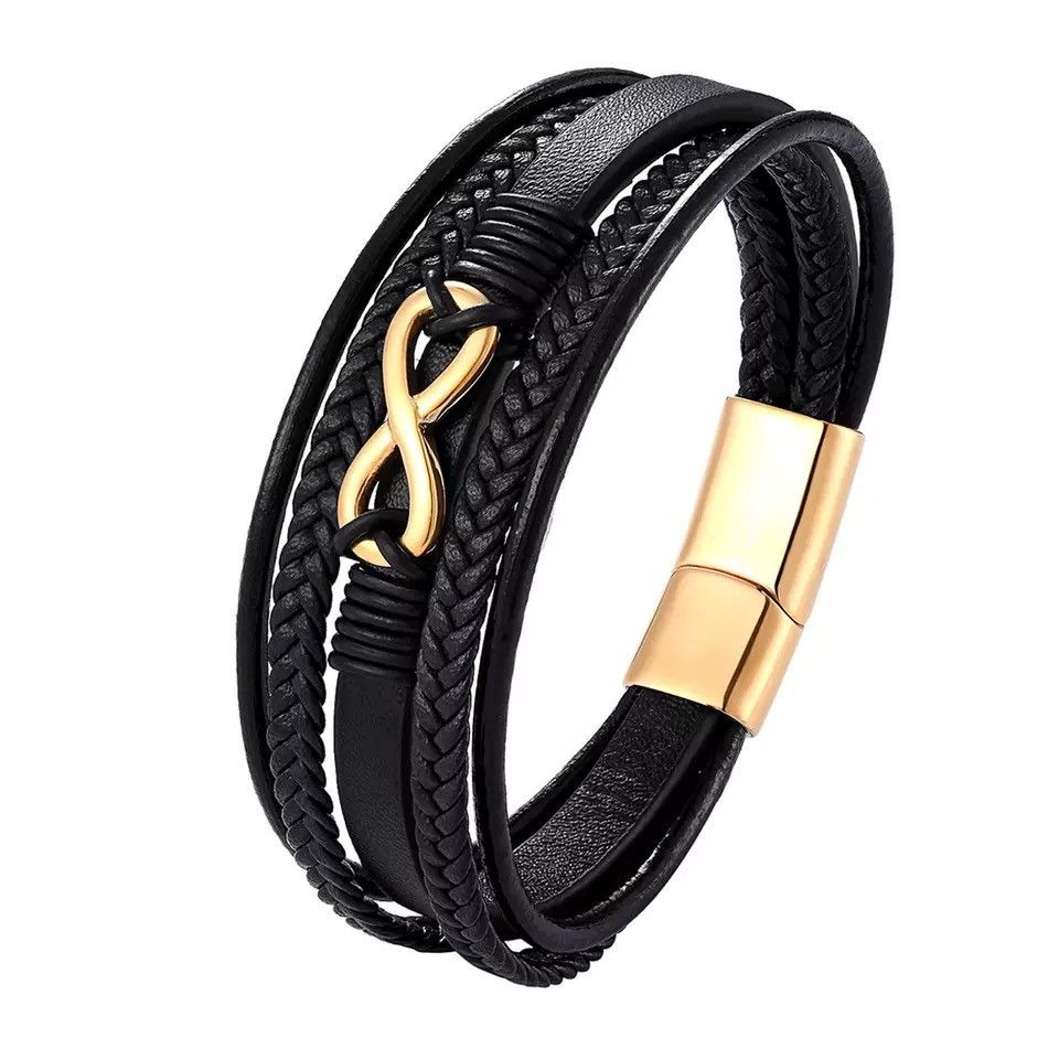 Jewelry New Multi-Layer Genuine Leather Bracelet Size ONE SIZE - 2 Thumbnail