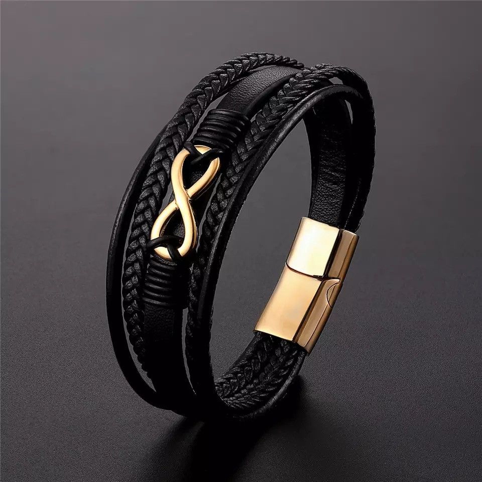 Jewelry New Multi-Layer Genuine Leather Bracelet Size ONE SIZE - 1 Thumbnail