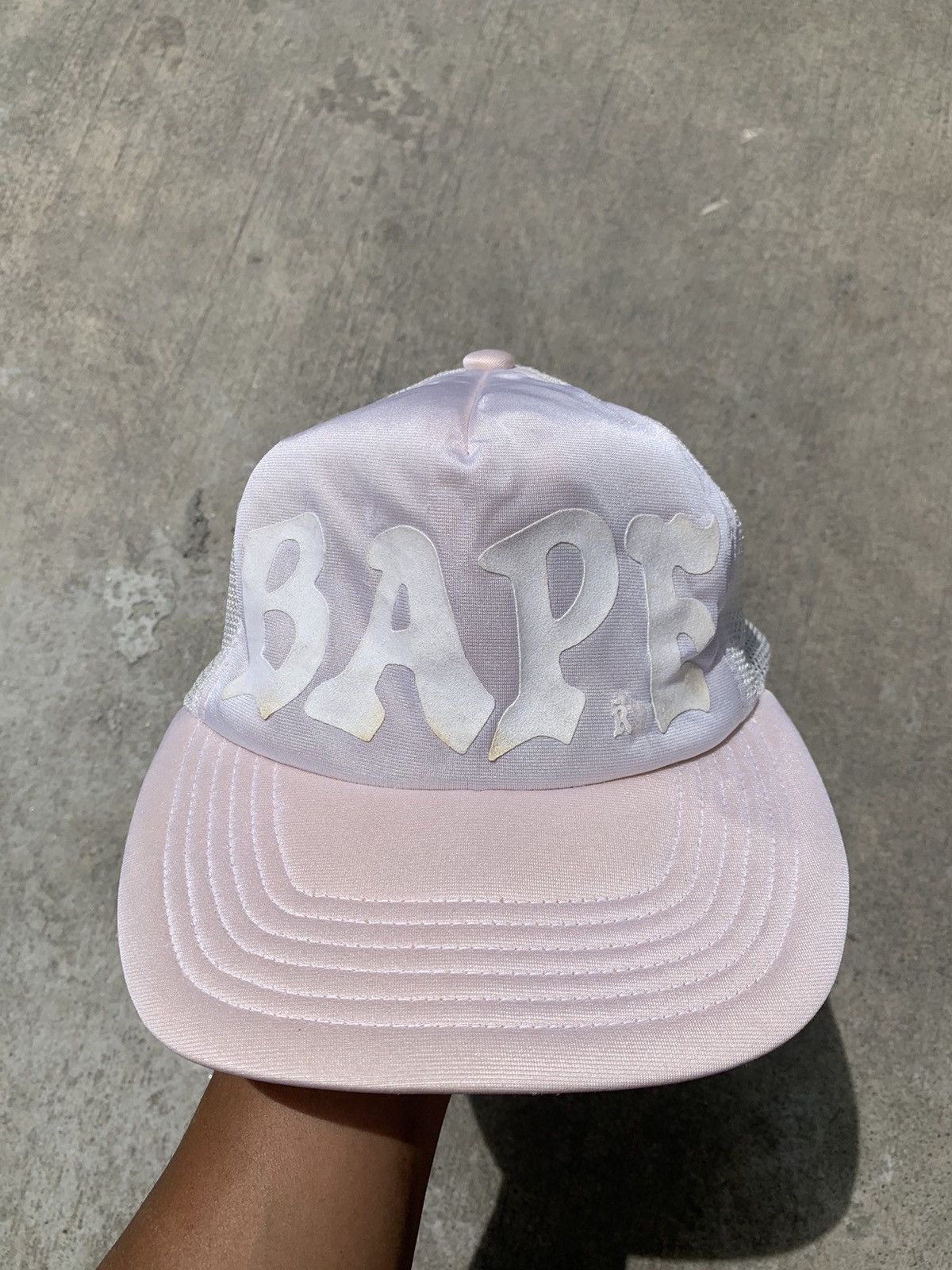Bape vintage 2000's bape big logo spellout trucker cap hats Size ONE SIZE - 1 Thumbnail