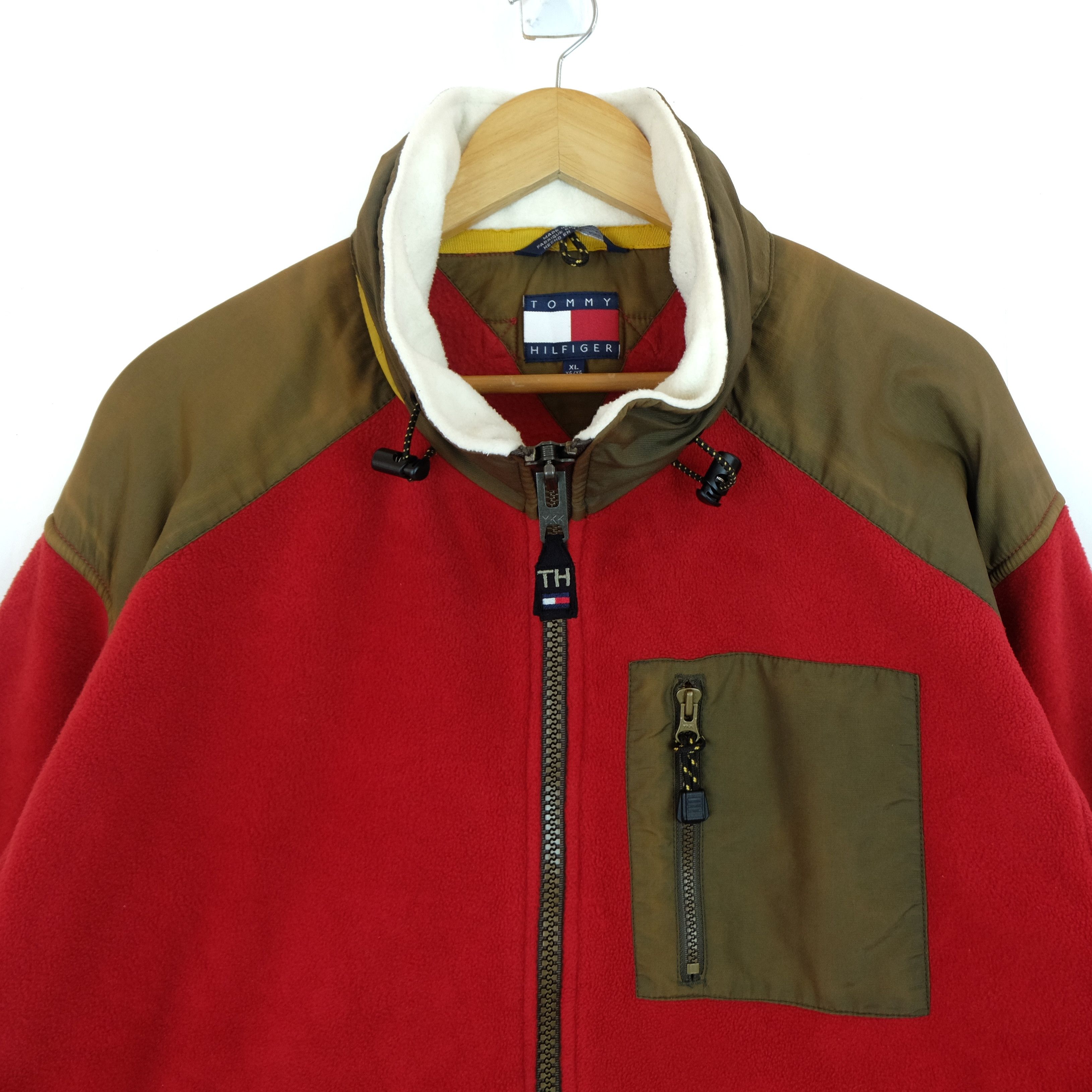 Tommy Hilfiger × Vintage Vintage 90's TOMMY HILFIGER Outdoor Sherpa Fleece Jacket Size US XL / EU 56 / 4 - 3 Thumbnail