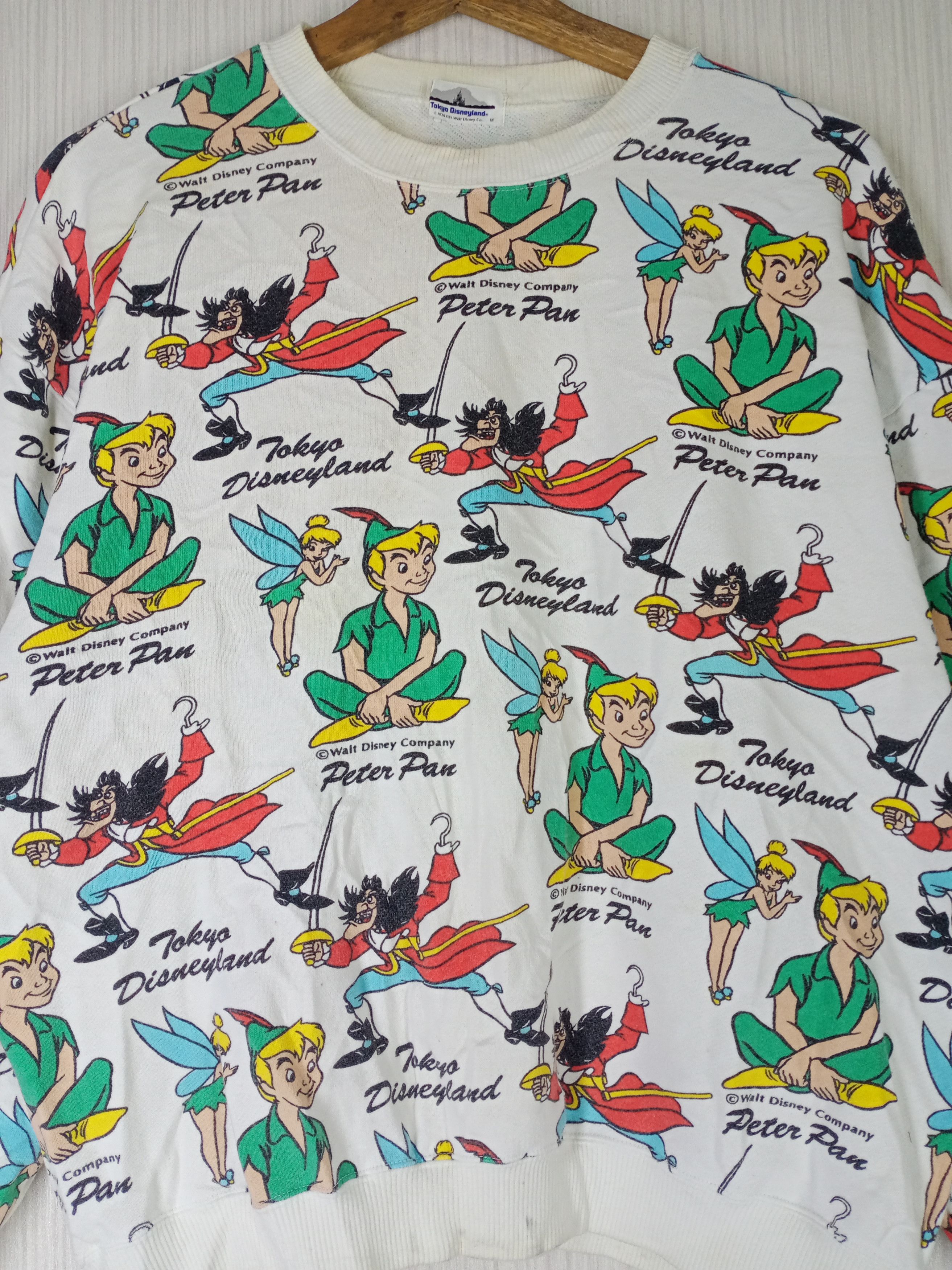 Cartoon Network Rare Vintage 90s Tokyo Disneyland Peter Pan Full Print Size US M / EU 48-50 / 2 - 2 Thumbnail