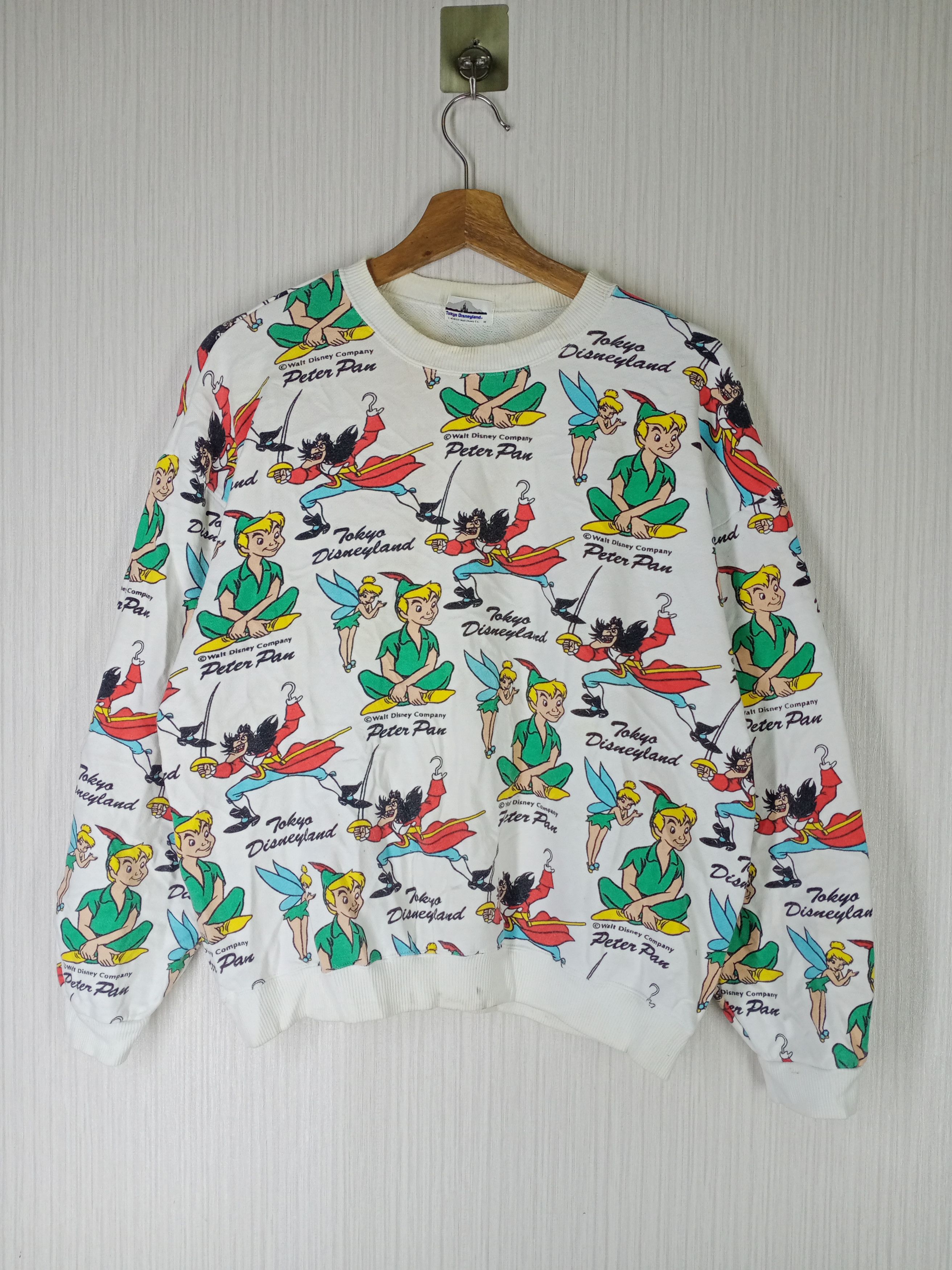 Cartoon Network Rare Vintage 90s Tokyo Disneyland Peter Pan Full Print Size US M / EU 48-50 / 2 - 1 Thumbnail