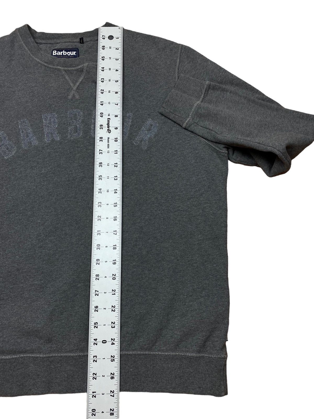 Barbour Barbour Grey Spellout Crewneck Sweatshirt Size US XL / EU 56 / 4 - 8 Thumbnail