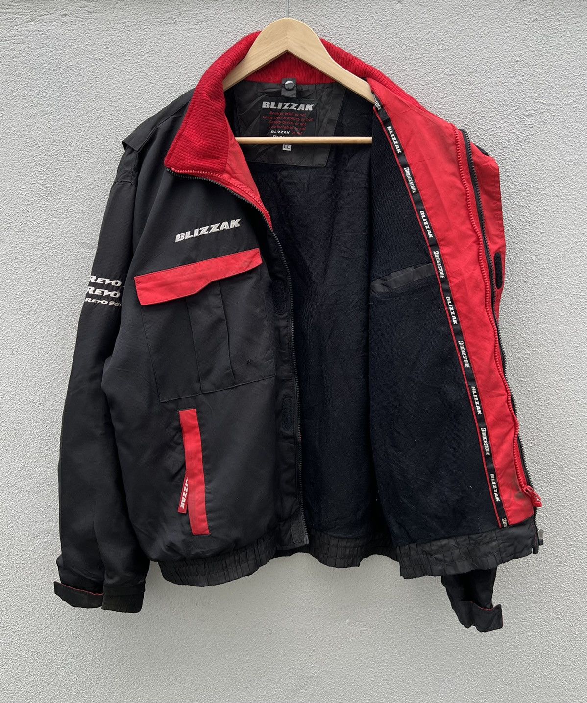 Japanese Brand Blizzak Bridgestone Big Spellout Double Zipped Jacket Size US L / EU 52-54 / 3 - 3 Thumbnail
