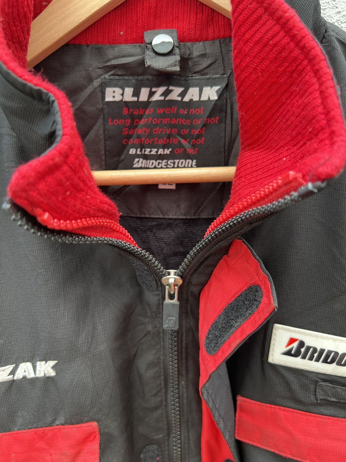 Japanese Brand Blizzak Bridgestone Big Spellout Double Zipped Jacket Size US L / EU 52-54 / 3 - 7 Thumbnail