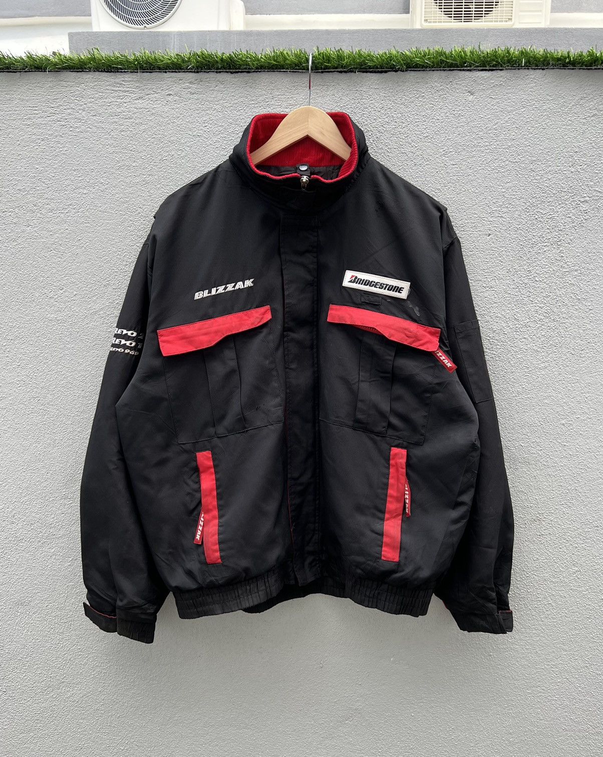 Japanese Brand Blizzak Bridgestone Big Spellout Double Zipped Jacket Size US L / EU 52-54 / 3 - 1 Thumbnail