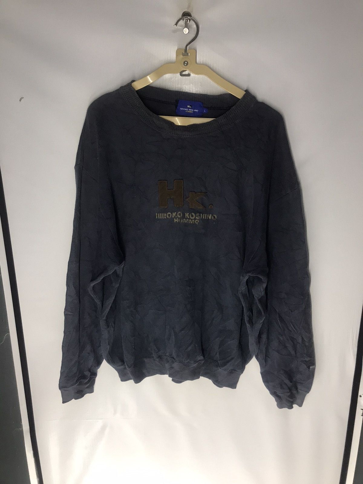 Hiroko Koshino Homme × Japanese Brand Hiroko koshino homme spellout crewneck sweatshirt Size US L / EU 52-54 / 3 - 7 Thumbnail