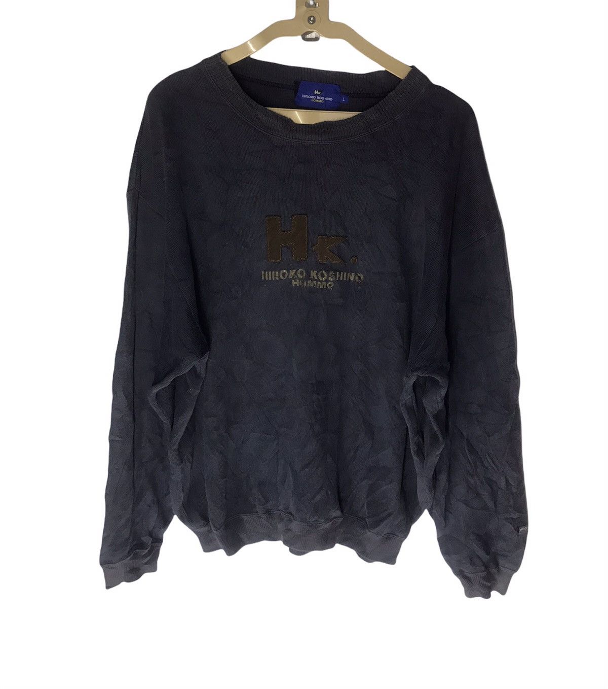 Hiroko Koshino Homme × Japanese Brand Hiroko koshino homme spellout crewneck sweatshirt Size US L / EU 52-54 / 3 - 1 Thumbnail