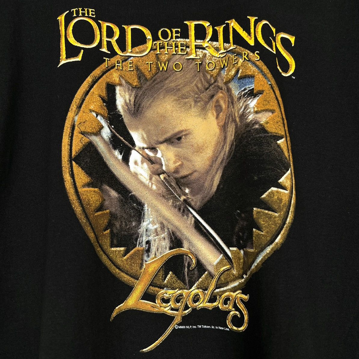 Vintage Vintage 2003 Lord Of The Rings Two Towers ‘Legolas’ T Shirt Size US L / EU 52-54 / 3 - 3 Thumbnail