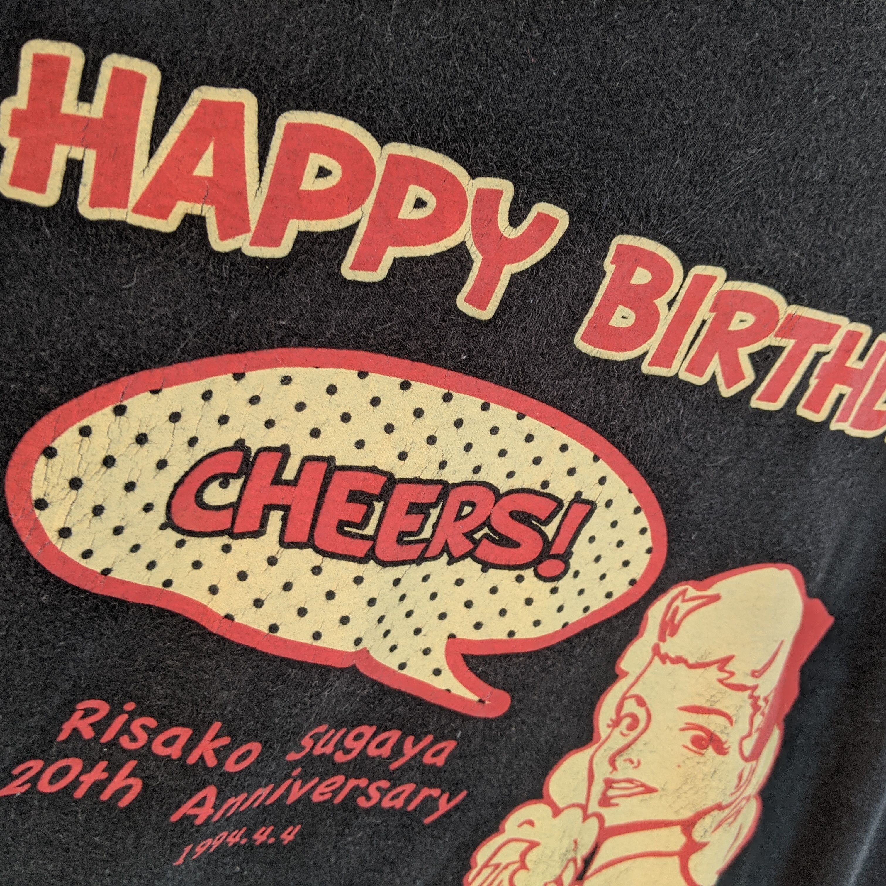 Japanese Brand RISAKO SUGAYA Japan Singer Happy Birthday T-Shirt Size US L / EU 52-54 / 3 - 7 Thumbnail