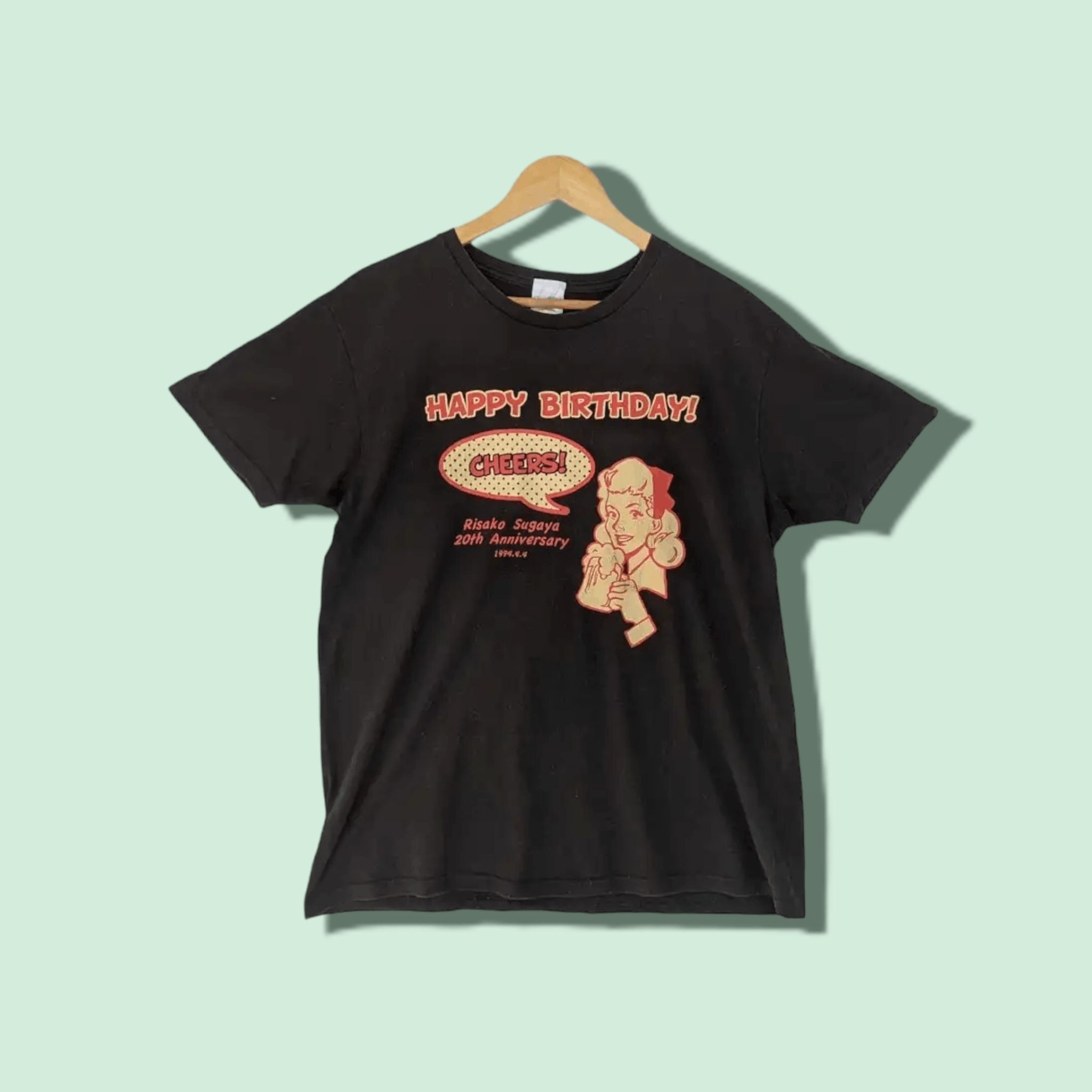 Japanese Brand RISAKO SUGAYA Japan Singer Happy Birthday T-Shirt Size US L / EU 52-54 / 3 - 1 Thumbnail