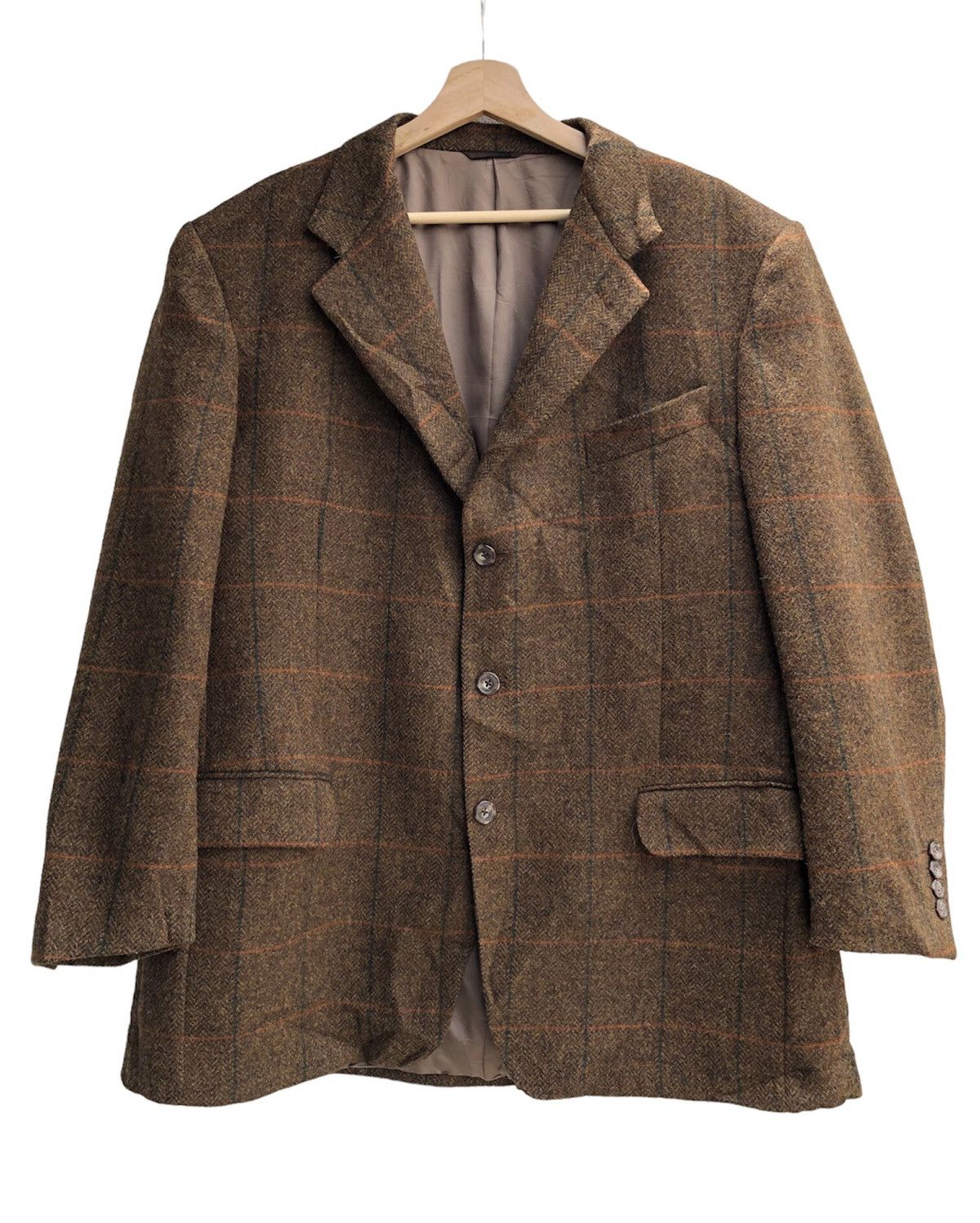 Rosario Isaia Napoli lambswool plaid coat