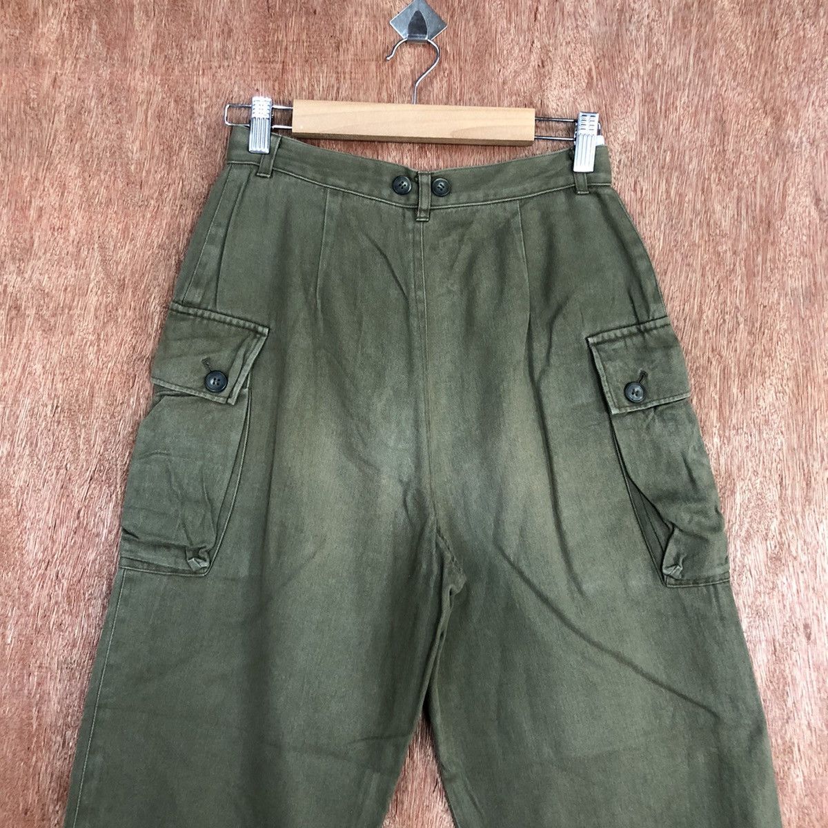 Japanese Brand DL Size 24 Livre Claire Brown Multipocket Cargo Pants #1923 Size 24" / US 00 / IT 34 - 10 Thumbnail