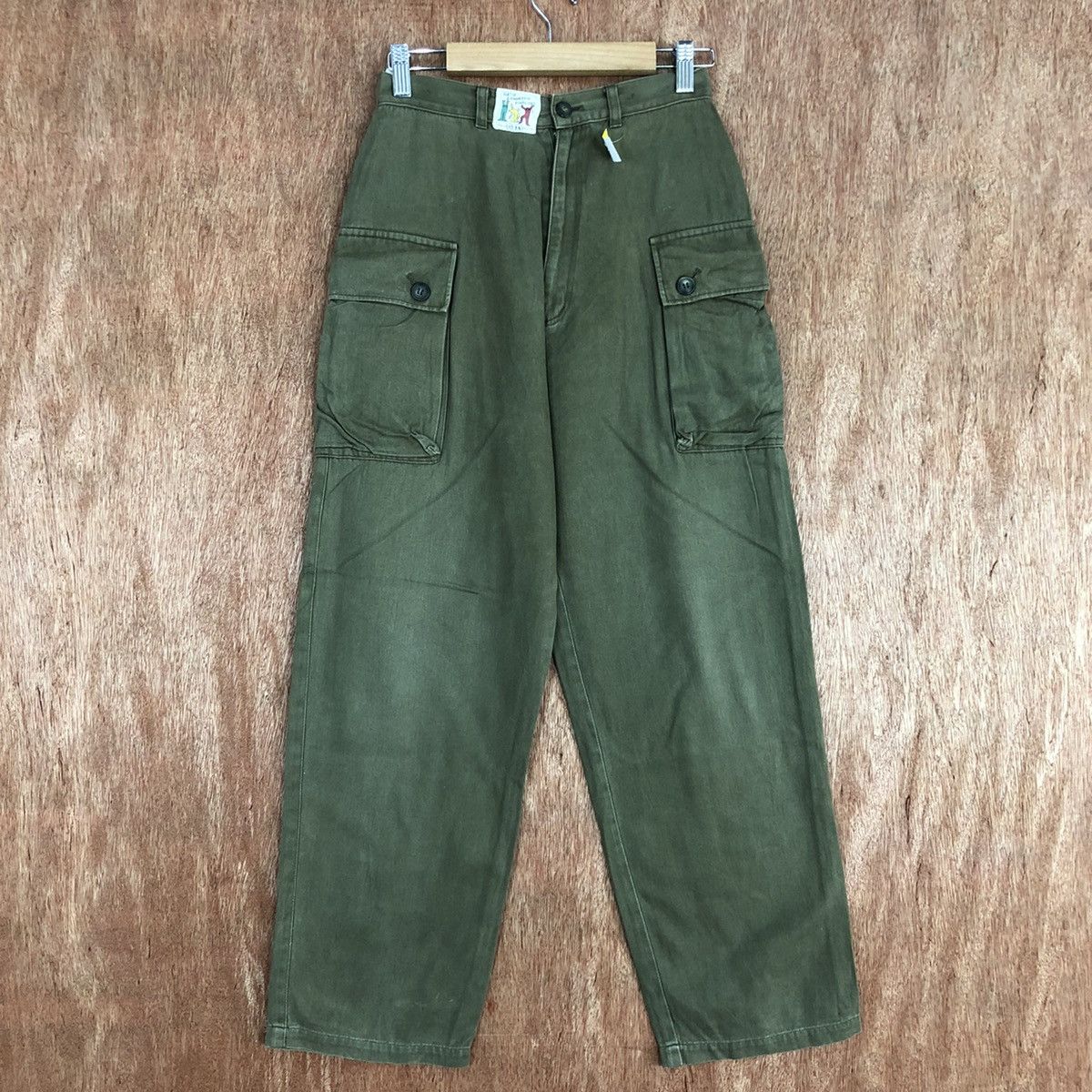 Japanese Brand DL Size 24 Livre Claire Brown Multipocket Cargo Pants #1923 Size 24" / US 00 / IT 34 - 1 Thumbnail