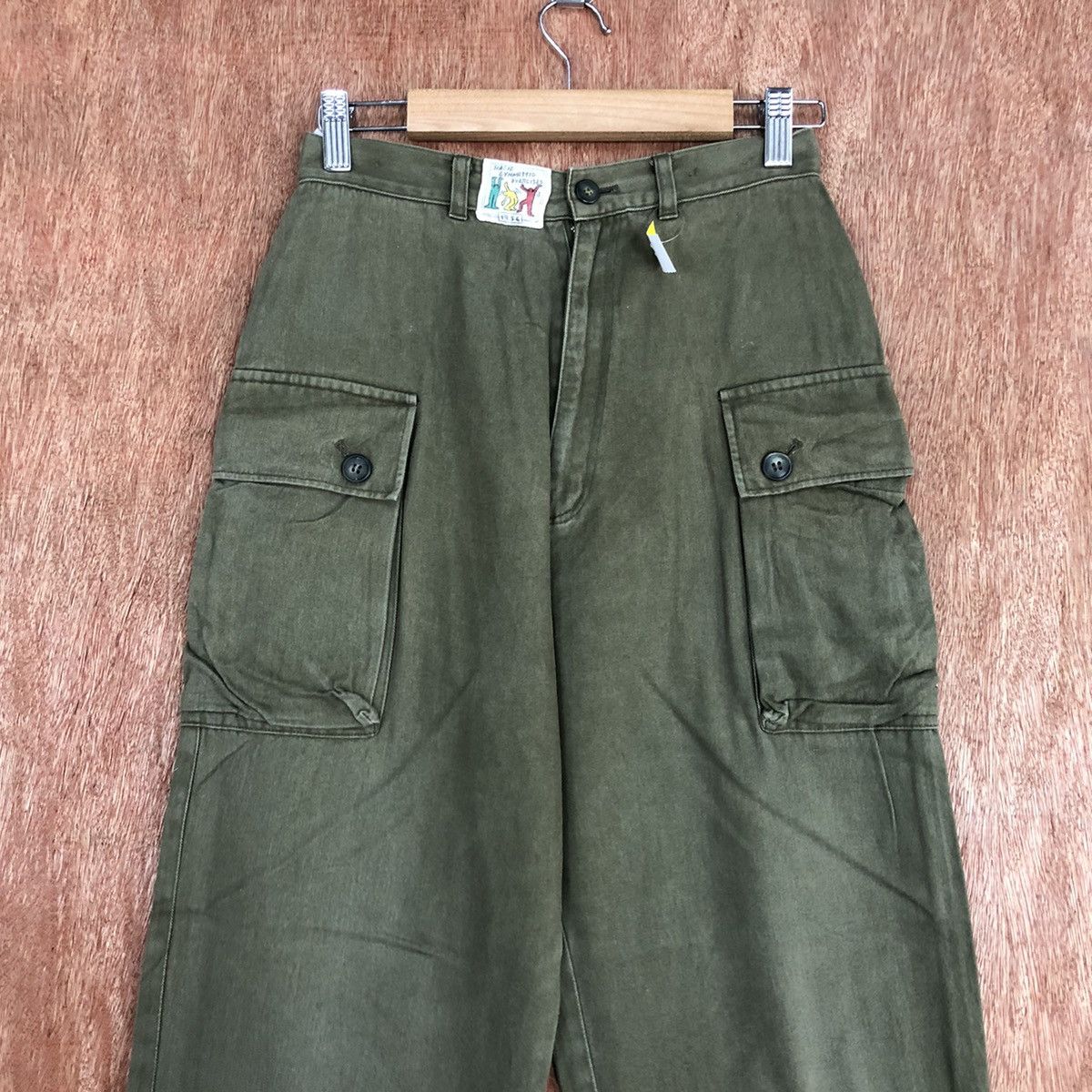 Japanese Brand DL Size 24 Livre Claire Brown Multipocket Cargo Pants #1923 Size 24" / US 00 / IT 34 - 2 Thumbnail