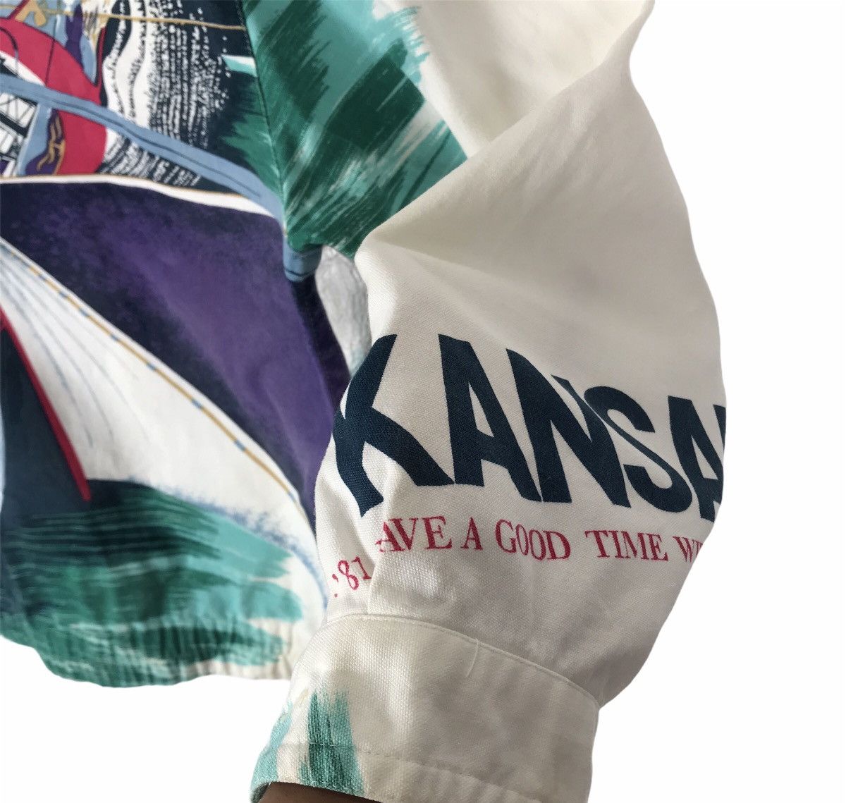 Kansai Yamamoto Archive 1981 Kansai Yamamoto all overprinted sailing jacket Size US S / EU 44-46 / 1 - 2 Thumbnail