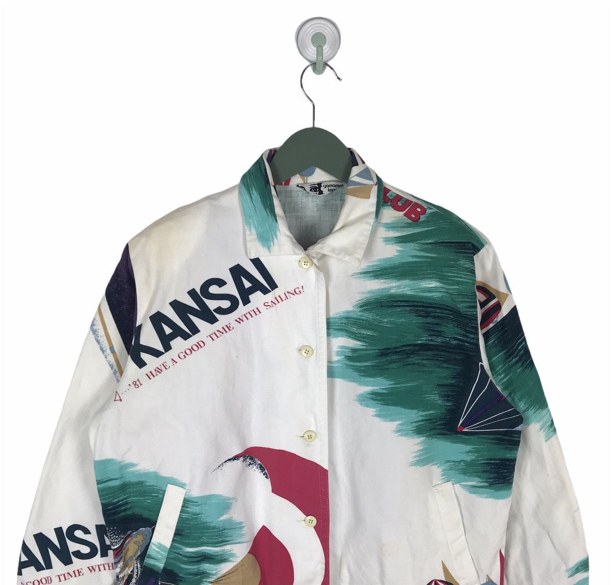 Kansai Yamamoto Archive 1981 Kansai Yamamoto all overprinted sailing jacket Size US S / EU 44-46 / 1 - 4 Thumbnail