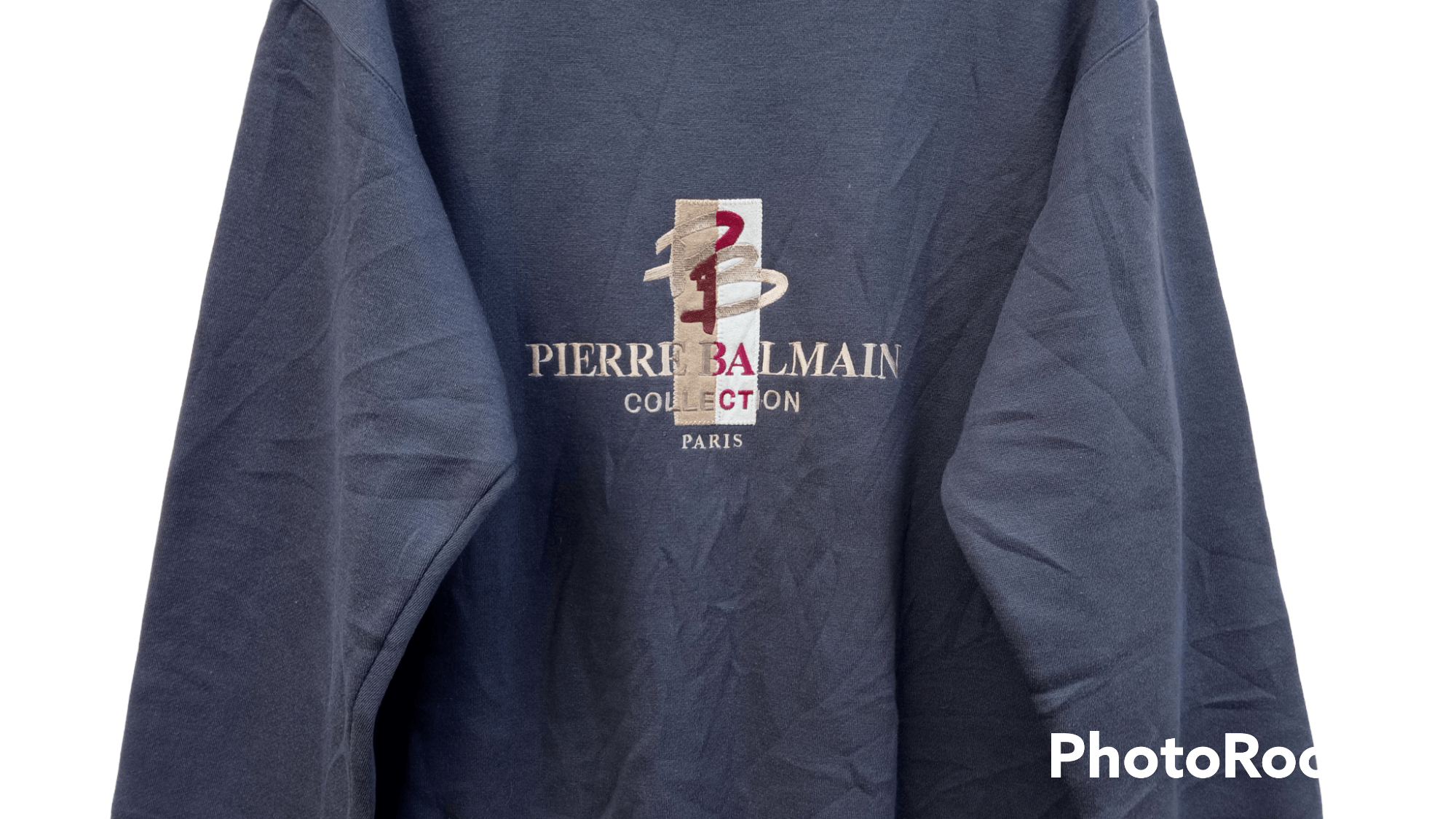 Pierre Balmain × Vintage 🔥🔥Vintage Pierre Balmain Paris Spellout Logo Sweatshirt Size US L / EU 52-54 / 3 - 17 Thumbnail