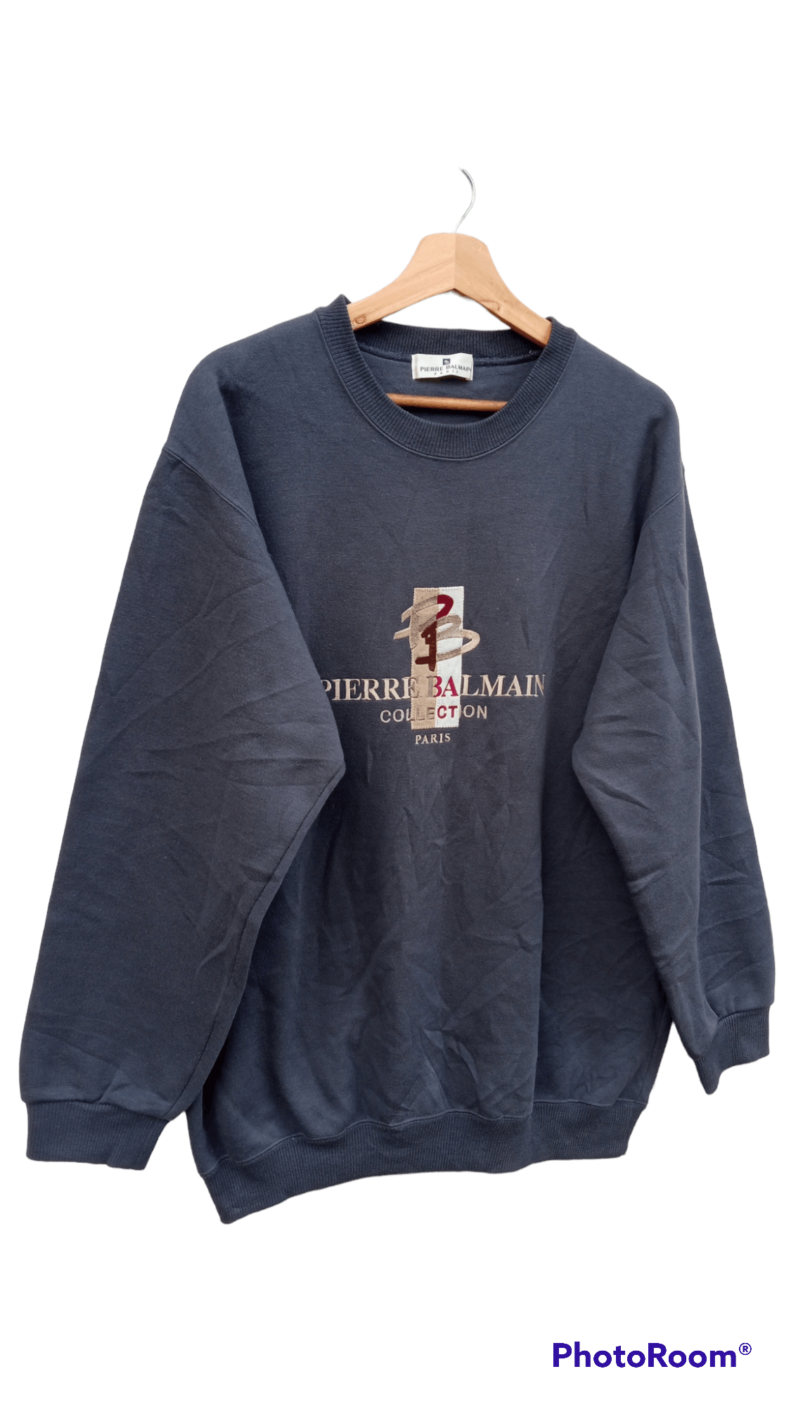 Pierre Balmain × Vintage 🔥🔥Vintage Pierre Balmain Paris Spellout Logo Sweatshirt Size US L / EU 52-54 / 3 - 2 Thumbnail