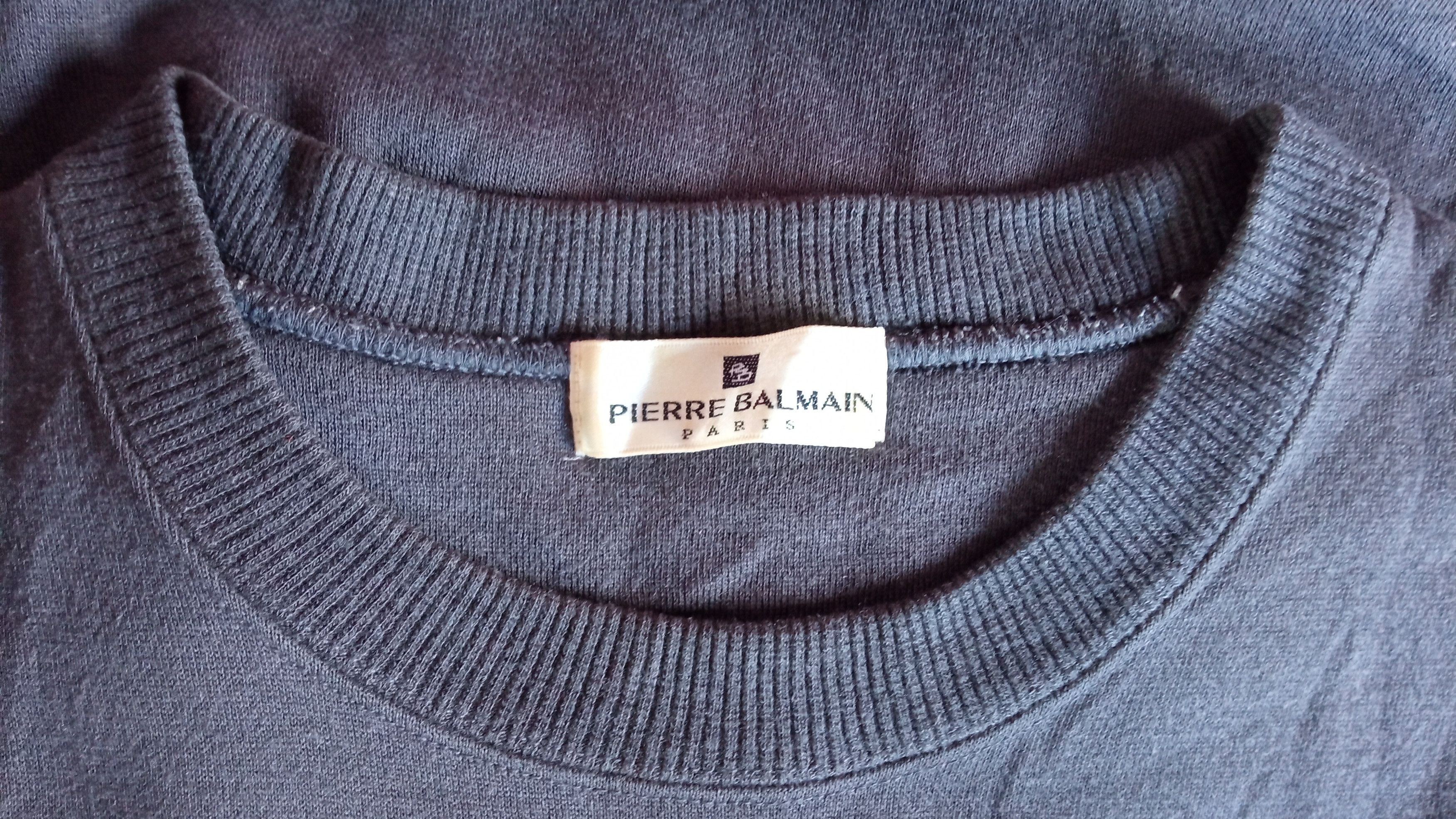 Pierre Balmain × Vintage 🔥🔥Vintage Pierre Balmain Paris Spellout Logo Sweatshirt Size US L / EU 52-54 / 3 - 24 Thumbnail