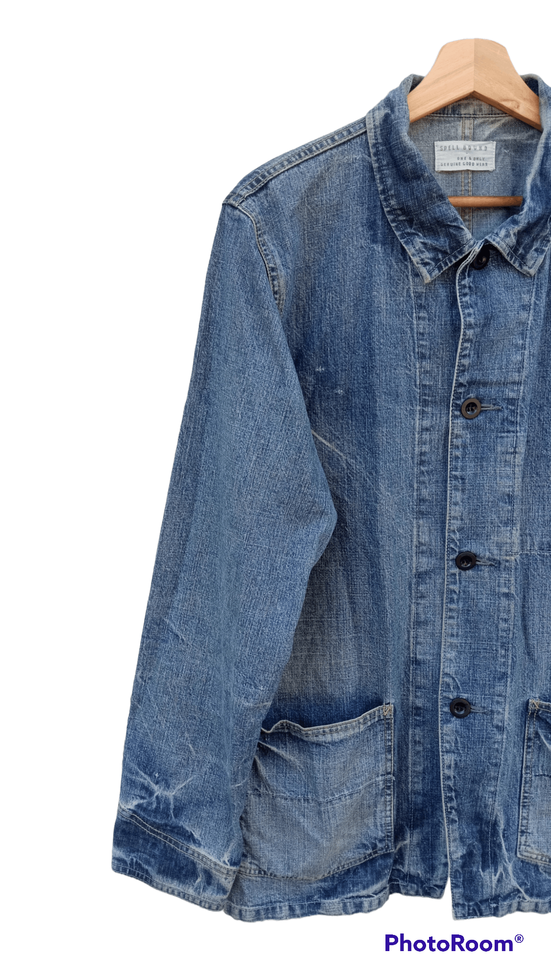 Japanese Brand × Spellbound × Vintage 🔥🔥Vintage Style Spellbound Denim Chore Jacket Size US M / EU 48-50 / 2 - 4 Thumbnail