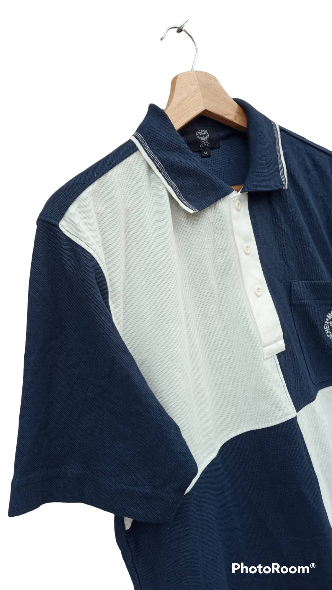 MCM × Vintage 🔥🔥Vtg MCM Embroidery Spellout Logo Colour Block Polo Tee Size US M / EU 48-50 / 2 - 6 Thumbnail