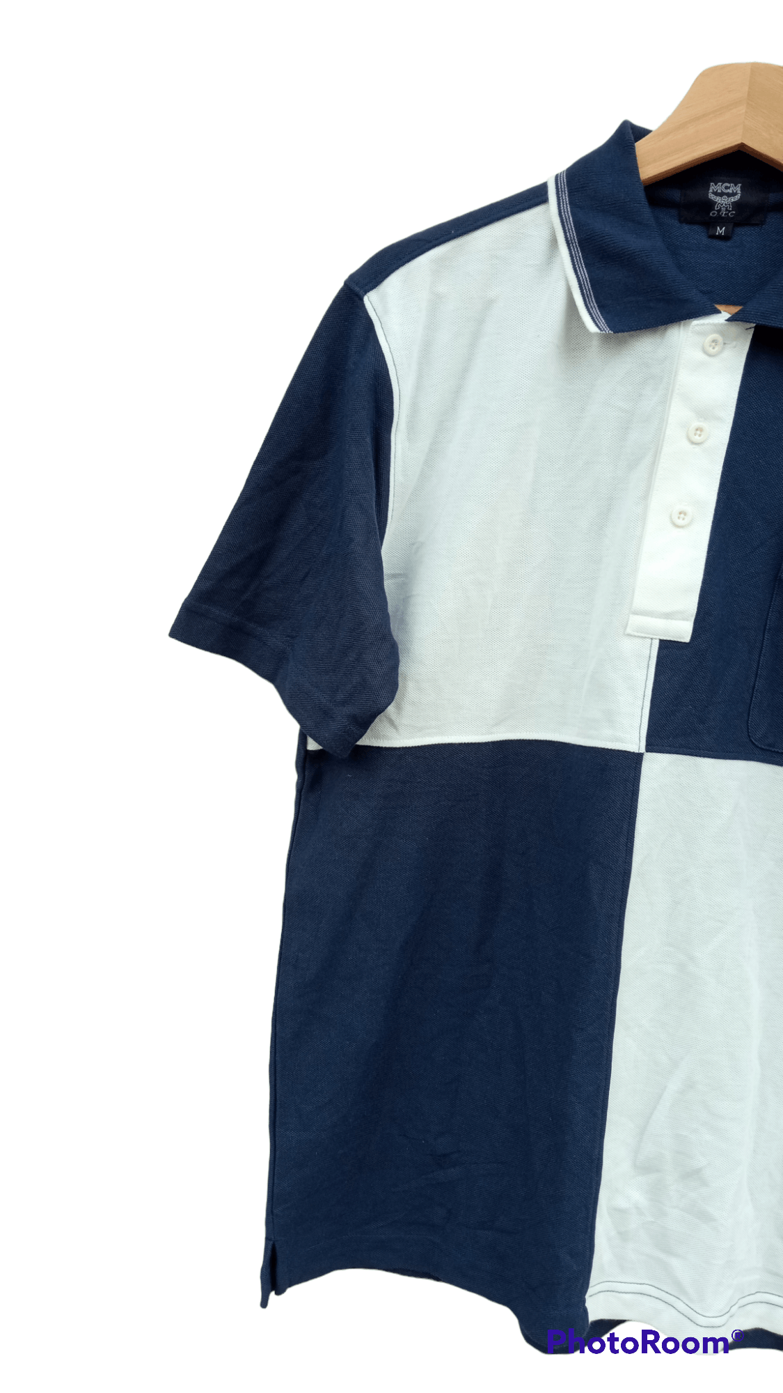MCM × Vintage 🔥🔥Vtg MCM Embroidery Spellout Logo Colour Block Polo Tee Size US M / EU 48-50 / 2 - 9 Thumbnail