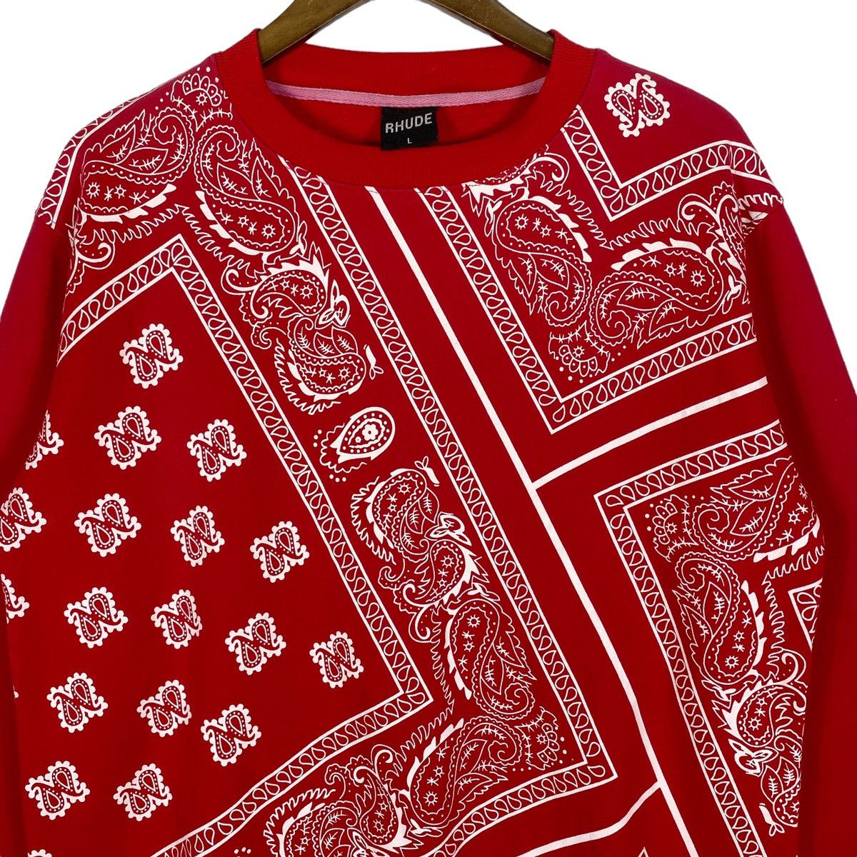 Rhude Rhude Paisley Bandana All Over Print Sweatshirt Size US L / EU 52-54 / 3 - 7 Thumbnail