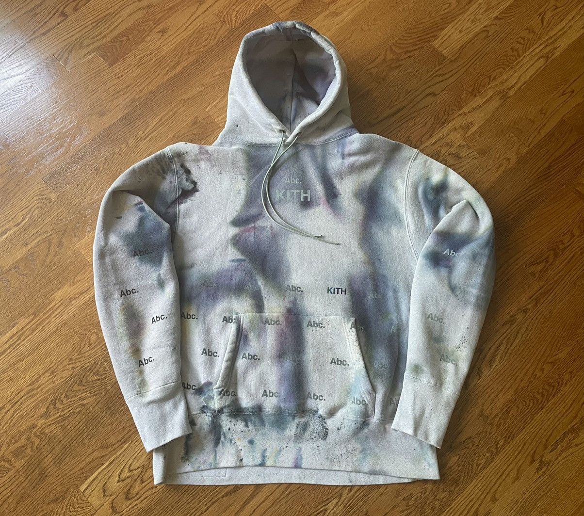 image of Advisory Board Crystals x Kith XL Kith Abc Hoodie Blue Tie Dye Holograph I Love Tee J 123, Men's